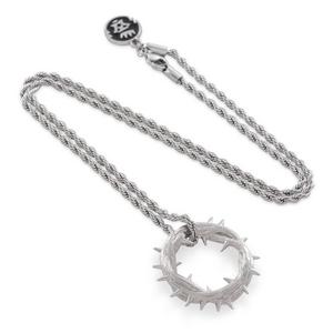 King Ice Crown of Thorns Necklace - White Gold - WHITE GOLD