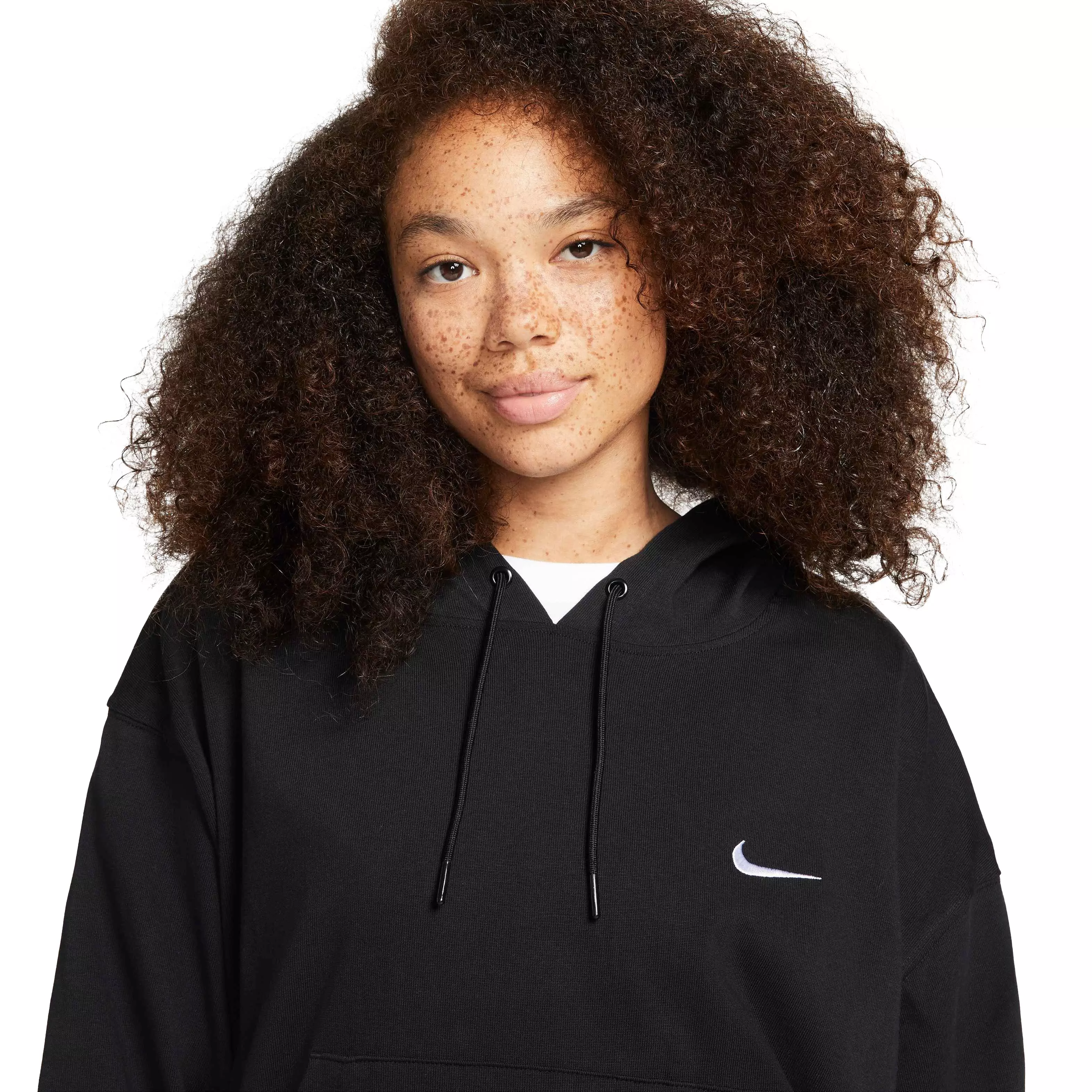 Nike Women's Sportswear Jersey Pullover Oversized Hoodie - BLACK