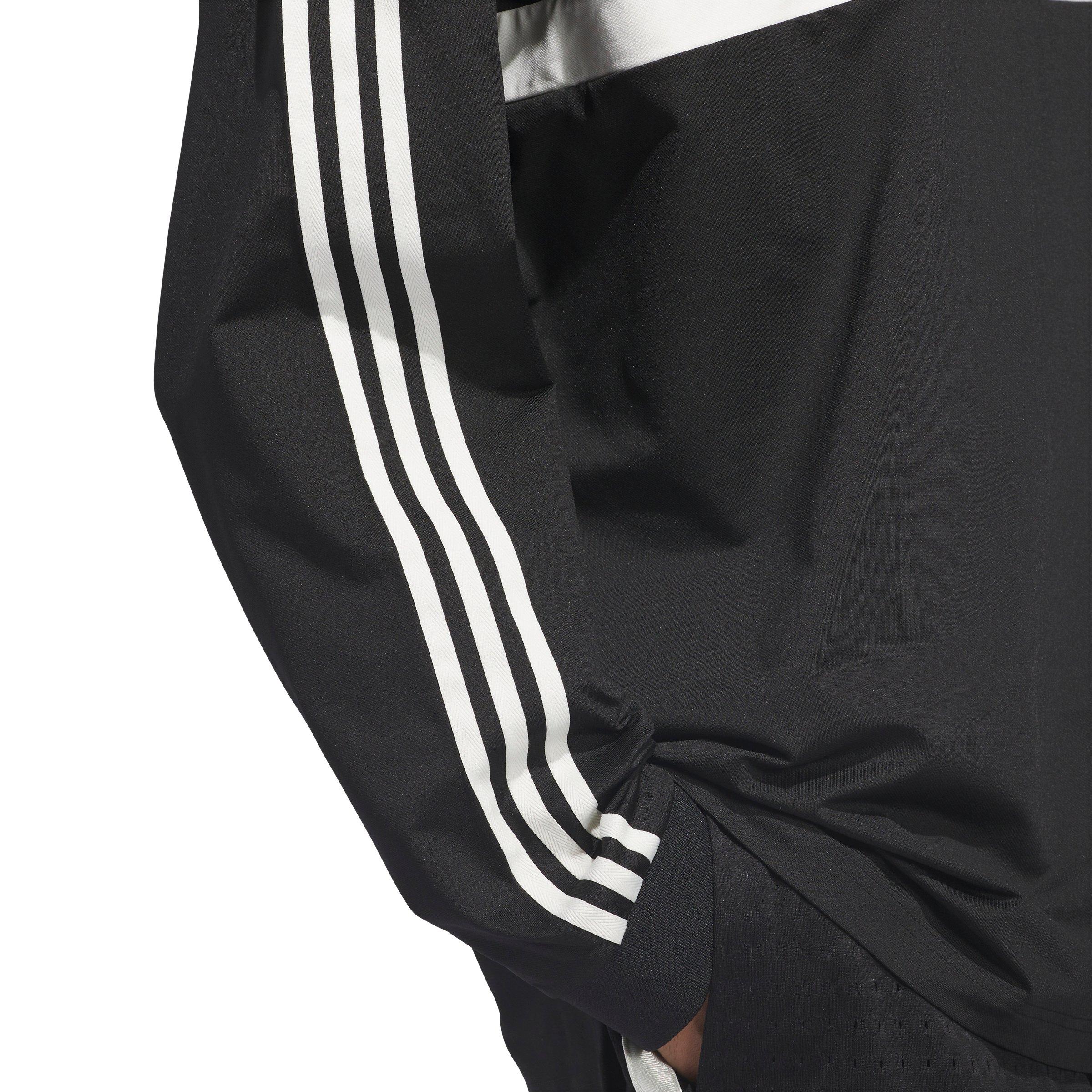 adidas Originals Adult Basketball Courtside Polo Shirt -Black - BLACK Thumbnail View 4