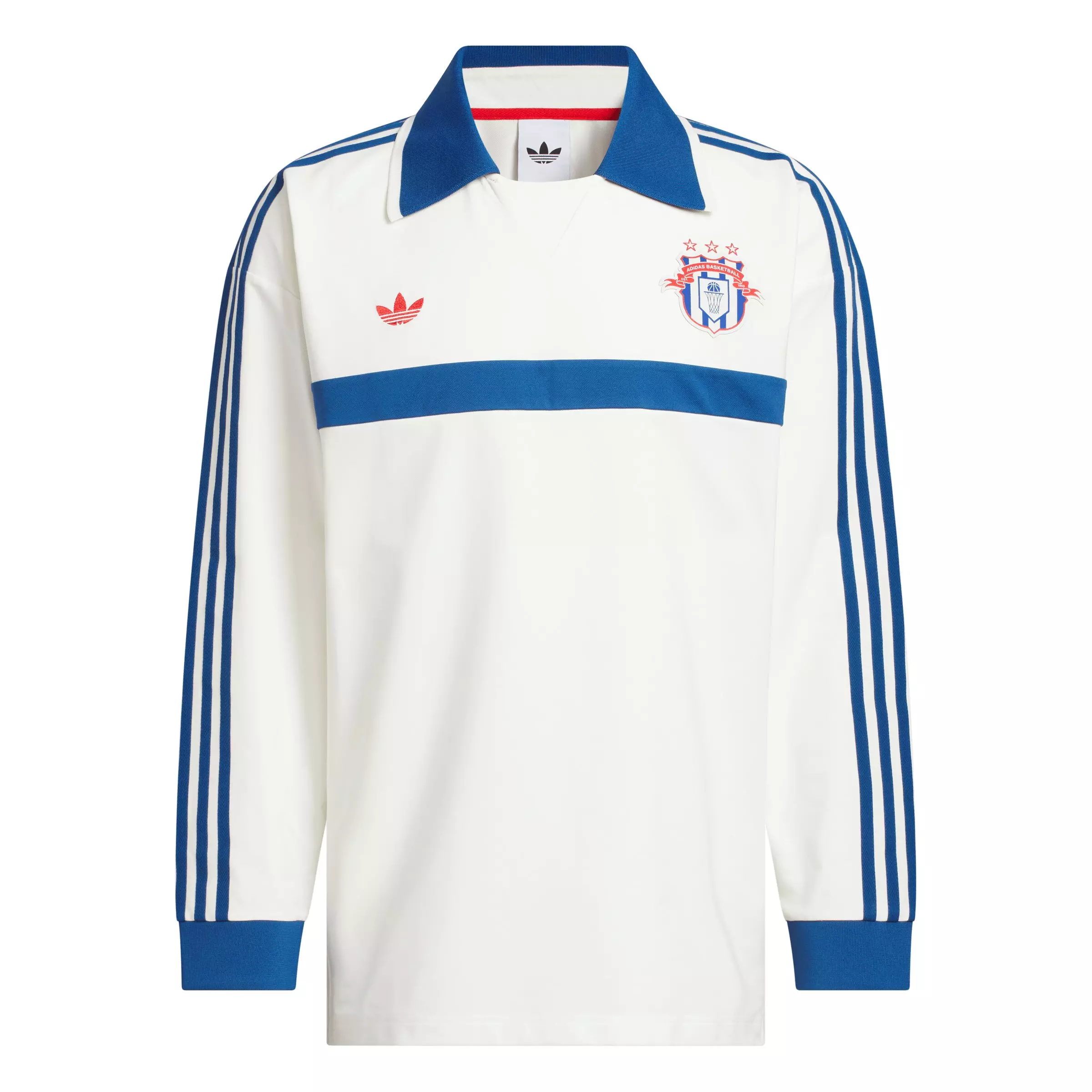 adidas Originals Adult Basketball Courtside Polo Shirt - Cream - CREAM