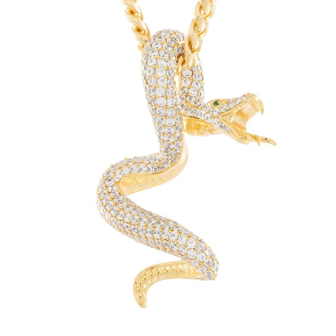 King Ice Pit Viper Necklace - Gold - GOLD