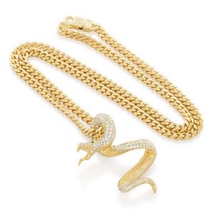 King Ice Pit Viper Necklace - Gold - GOLD