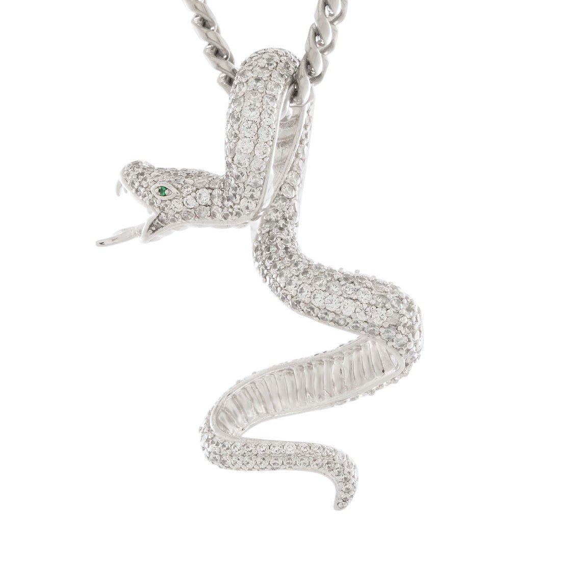 King Ice Pit Viper Necklace - White Gold - WHITE GOLD