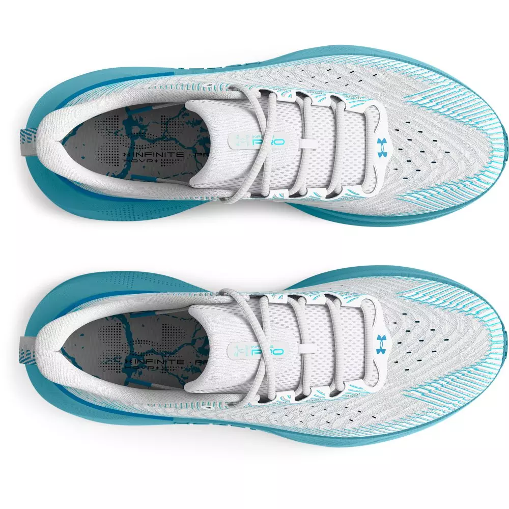Under Armour Infinite Pro Fire & Ice "White/Distant Grey/Sky Blue" Unisex Running Shoe - WHITE/GREY/BLUE
