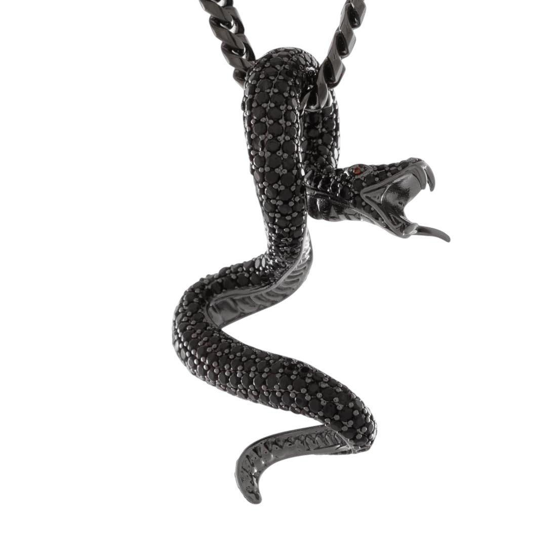 King Ice Pit Viper Necklace - Black Gold - BLACK/GOLD