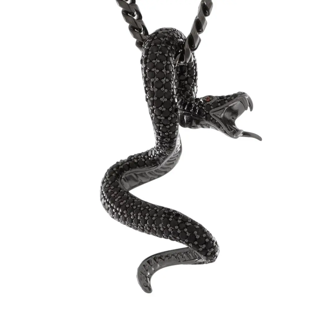 King Ice Pit Viper Necklace - Black Gold - BLACK/GOLD