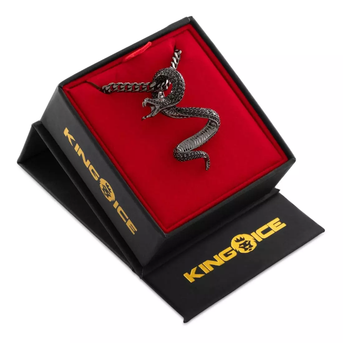 King Ice Pit Viper Necklace - Black Gold - BLACK/GOLD