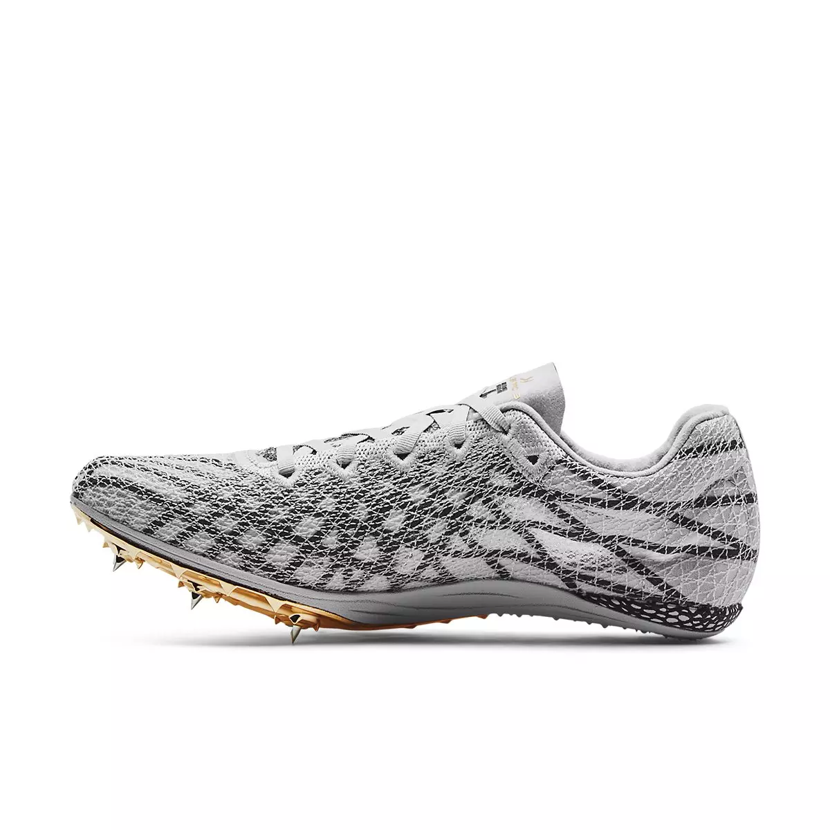 Under Armour HOVR Miler Pro 3 "Halo Grey/ Pitch Grey/Metallic Victory Gold" Men's Track Spike - GREY