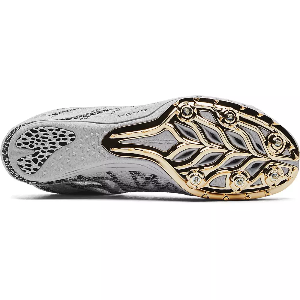 Under Armour HOVR Miler Pro 3 "Halo Grey/ Pitch Grey/Metallic Victory Gold" Men's Track Spike - GREY