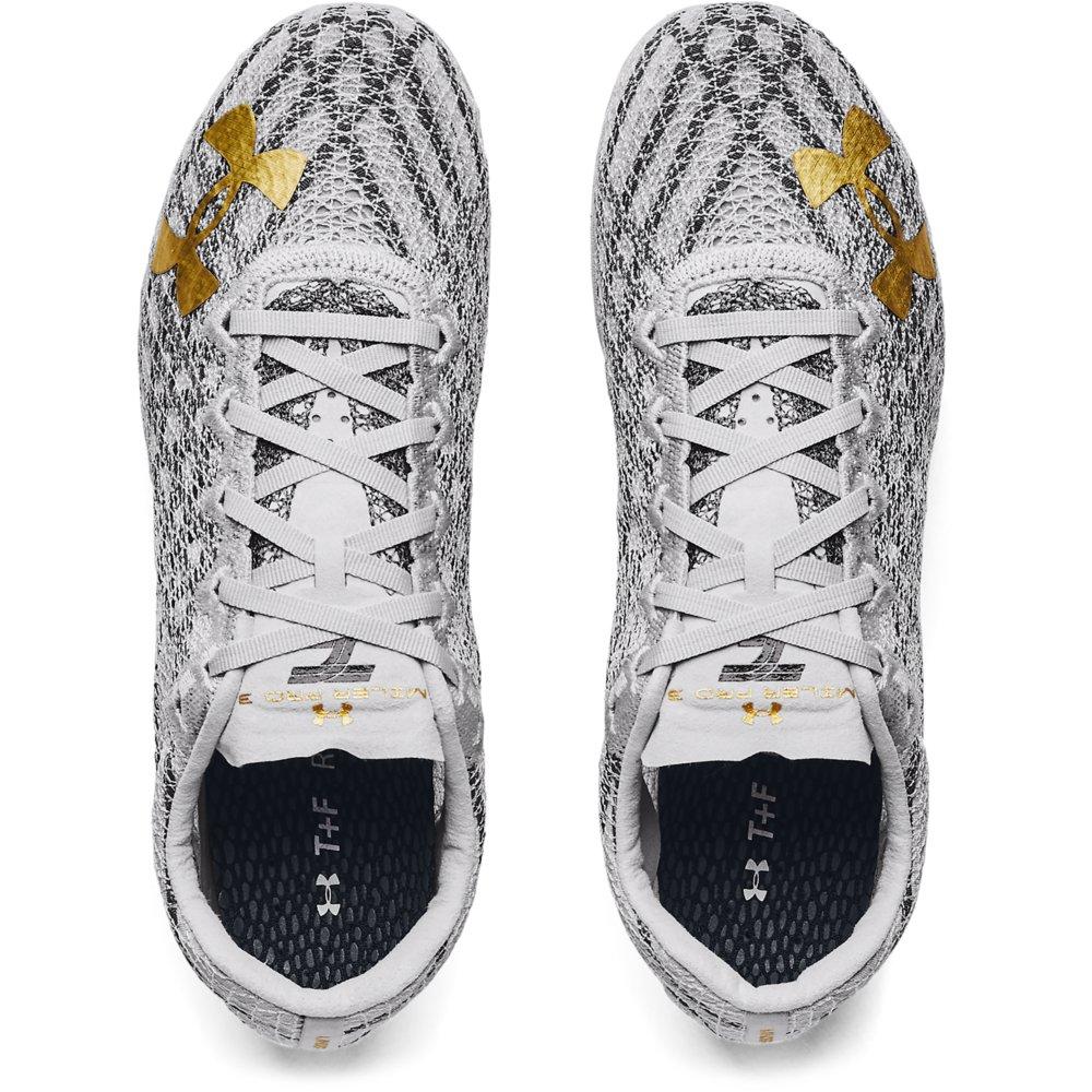 Under Armour HOVR Miler Pro 3 "Halo Grey/ Pitch Grey/Metallic Victory Gold" Men's Track Spike - GREY Thumbnail View 5