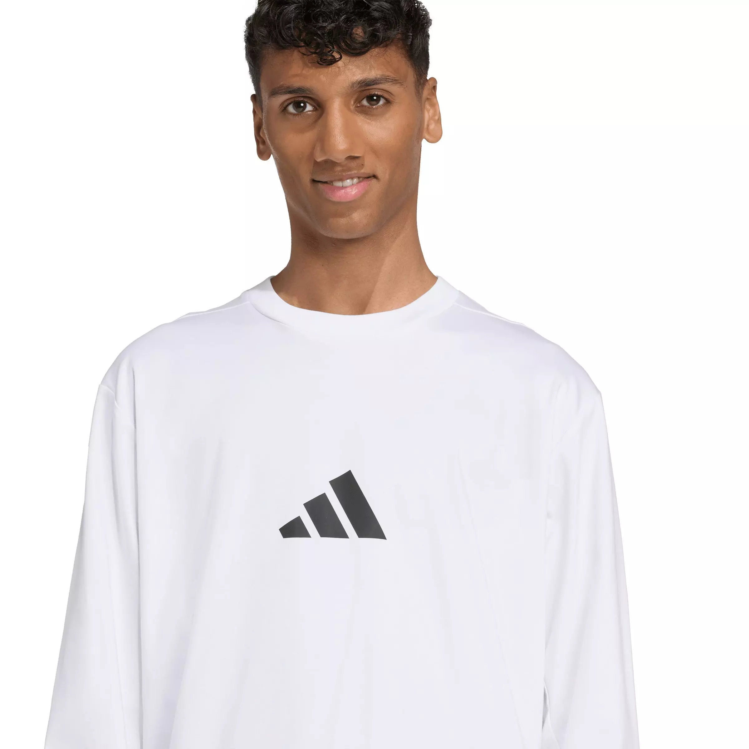 adidas Men's Sportswear Z.N.E. Long Sleeve Tee - White/Black - WHITE/BLACK