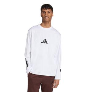 adidas Men's Sportswear Z.N.E. Long Sleeve Tee -White/Black