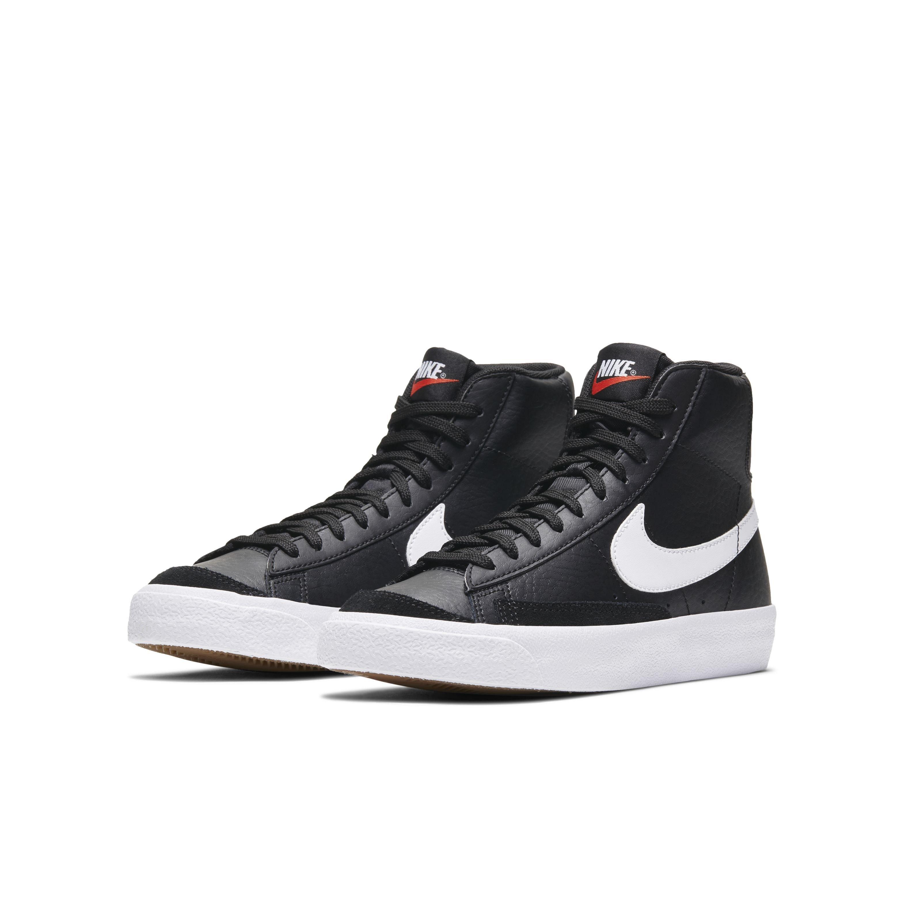 Nike Blazer Mid '77 Grade School Boys' "Black" Shoe