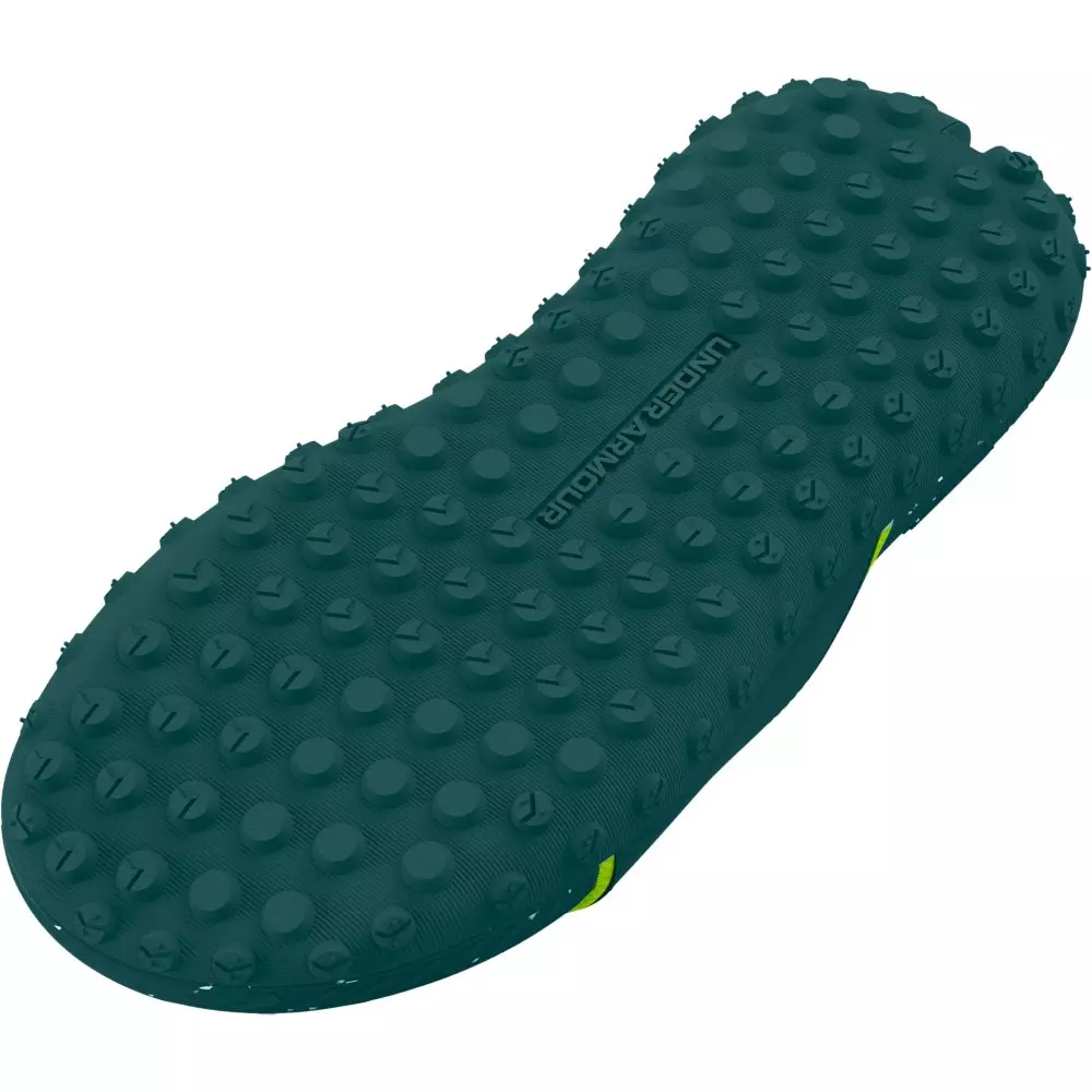 Under Armour Project Rock 3 "Hydro Teal/Hydro Teal/High Vis Yellow" Unisex Slide - TEAL/TEAL/YELLOW