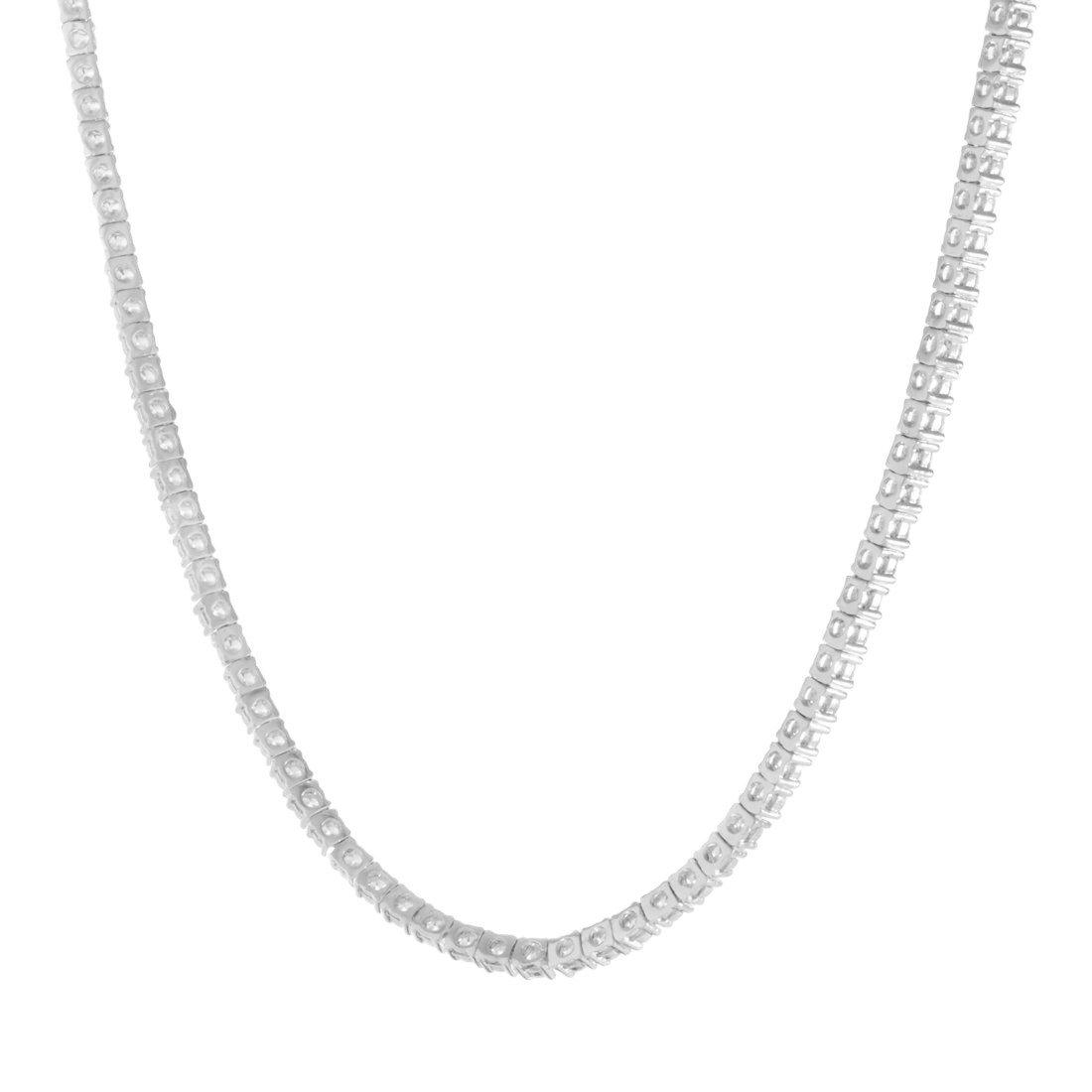 King Ice 3MM Tennis Chain - White Gold - WHITE GOLD
