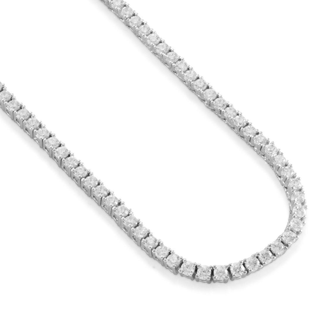 King Ice 3MM Tennis Chain - White Gold - WHITE GOLD