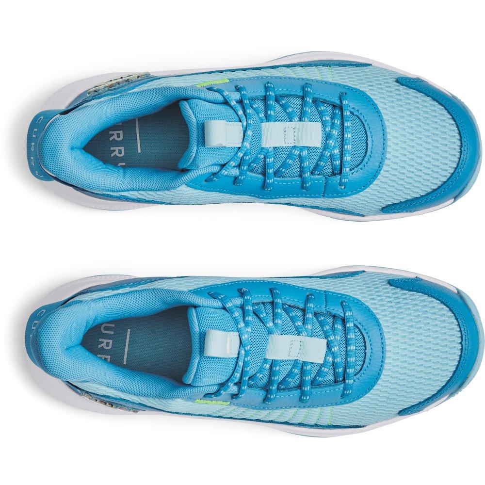 Under Armour Curry 3Z7 "Capri/Sky Blue/High Vis Yellow" Unisex Basketball Shoe - CAPRI/BLUE/YELLOW Thumbnail View 4