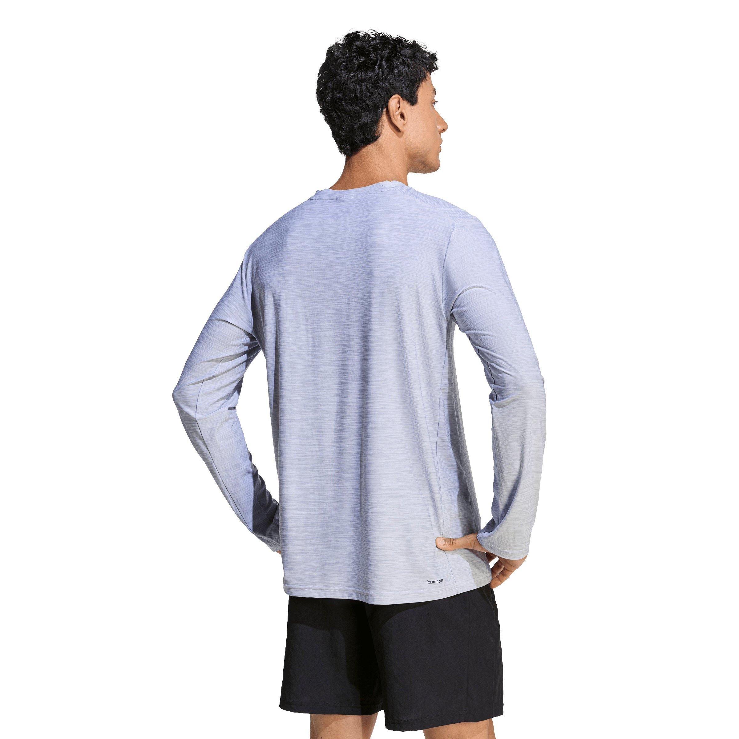adidas Men's Workout Essentials Flex Long-Sleeve T-Shirt - White - WHITE Thumbnail View 2