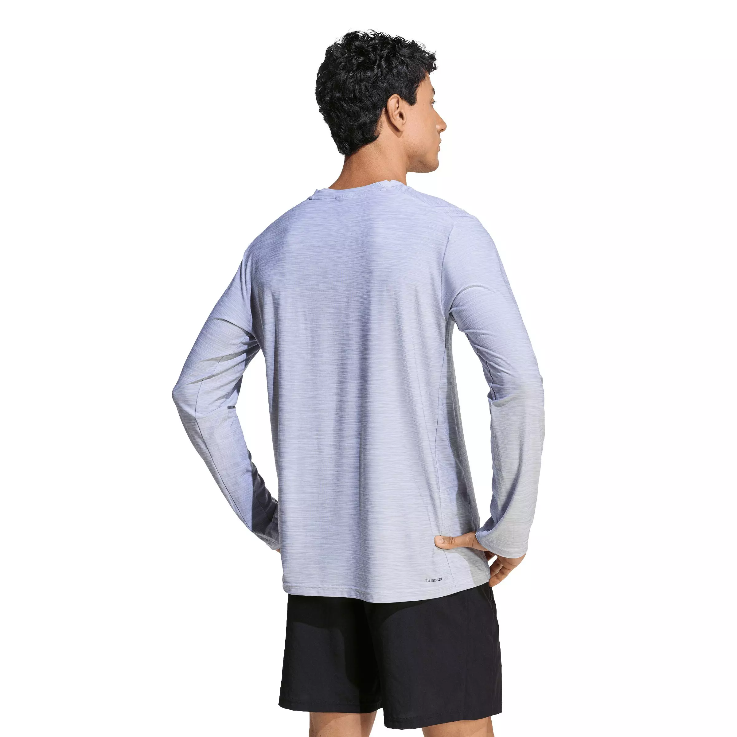 adidas Men's Workout Essentials Flex Long-Sleeve T-Shirt - White - WHITE