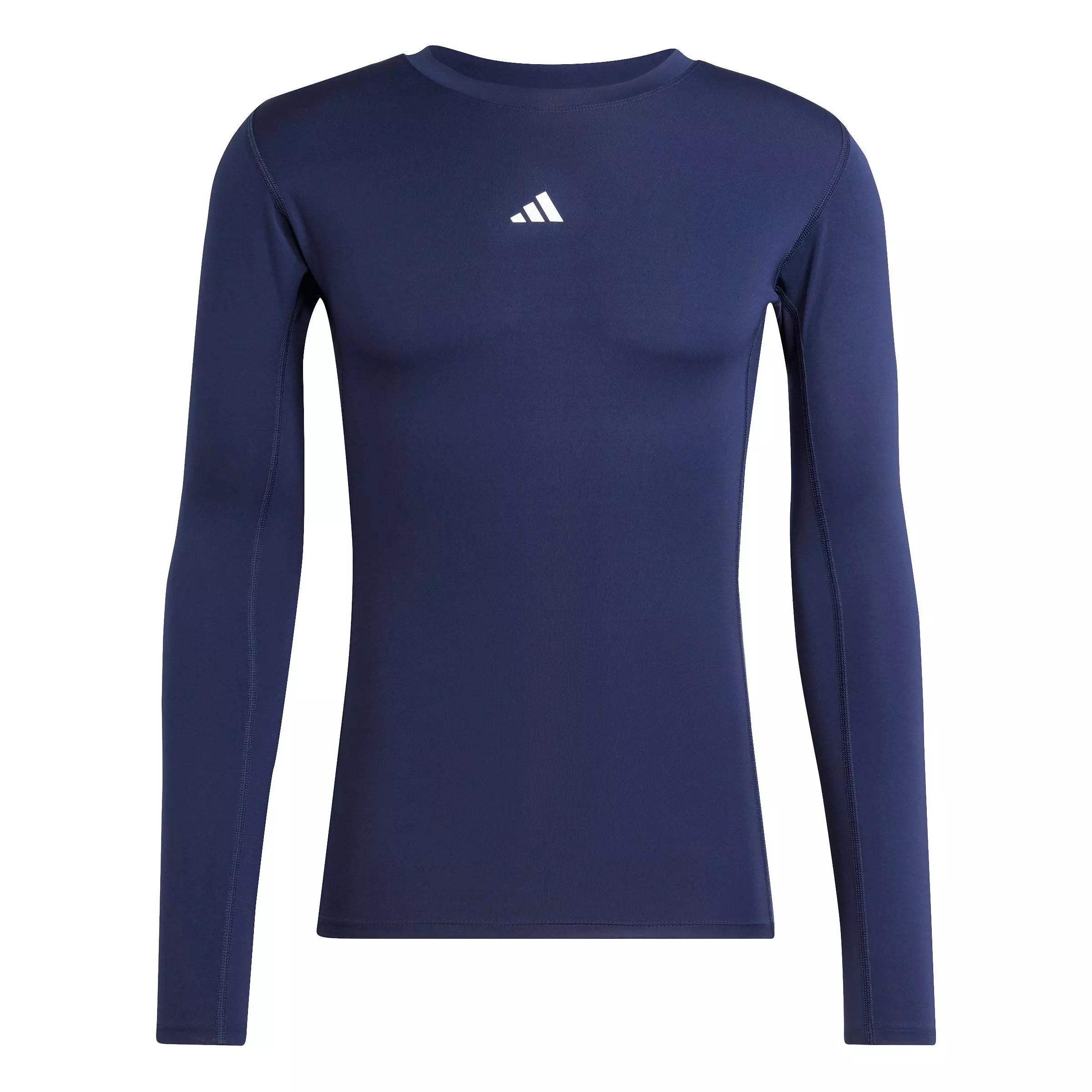 adidas Men's HIIT TECHFIT Compression Training Long Sleeve Tee - Dark Blue - DK BLUE
