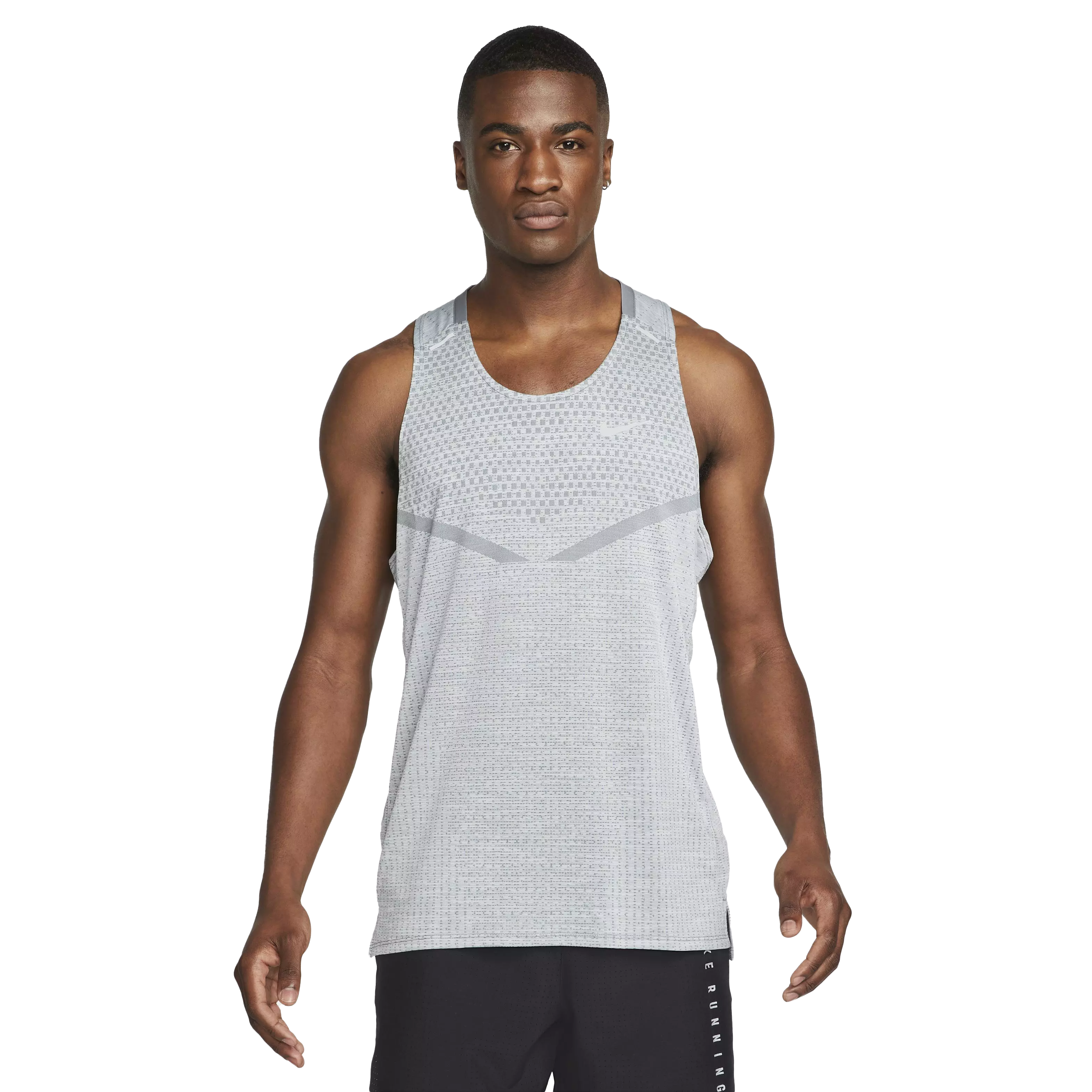 Nike Men's Dri-FIT ADV TechKnit Ultra Running Tank - GREY