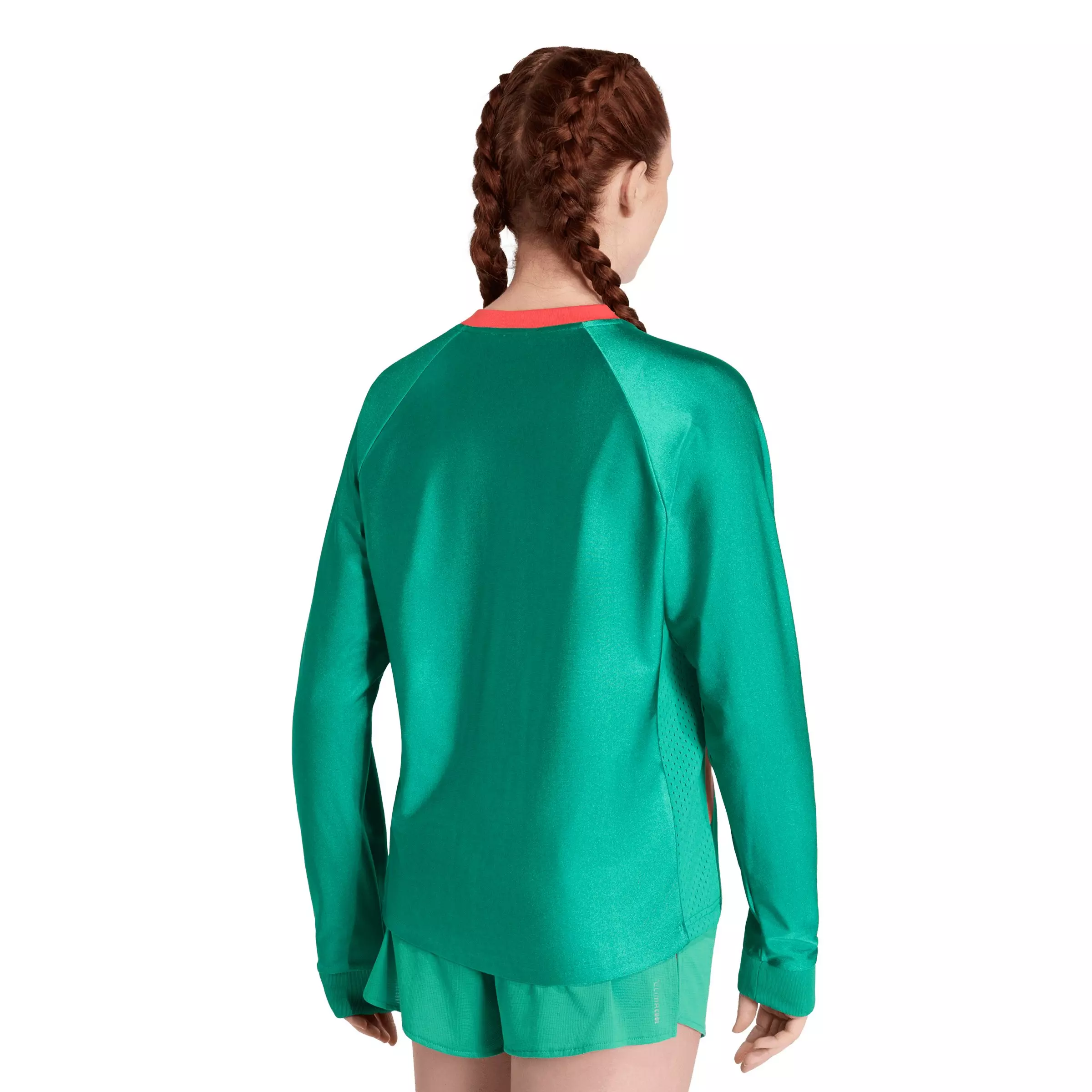 adidas Adult Running All Time Classics Long-Sleeve Tee -Green/Red - GREEN/RED