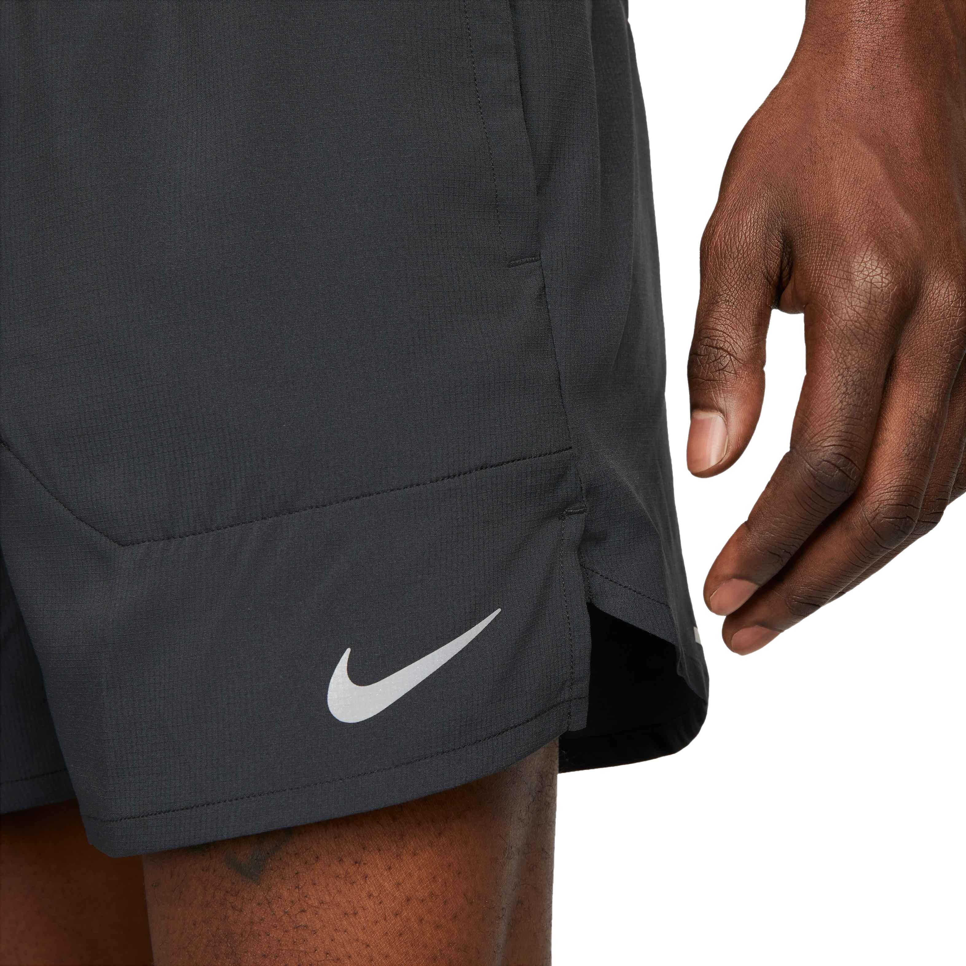 Nike Men's Dri-FIT Stride 5" Brief-Lined Running Shorts - BLACK Thumbnail View 4