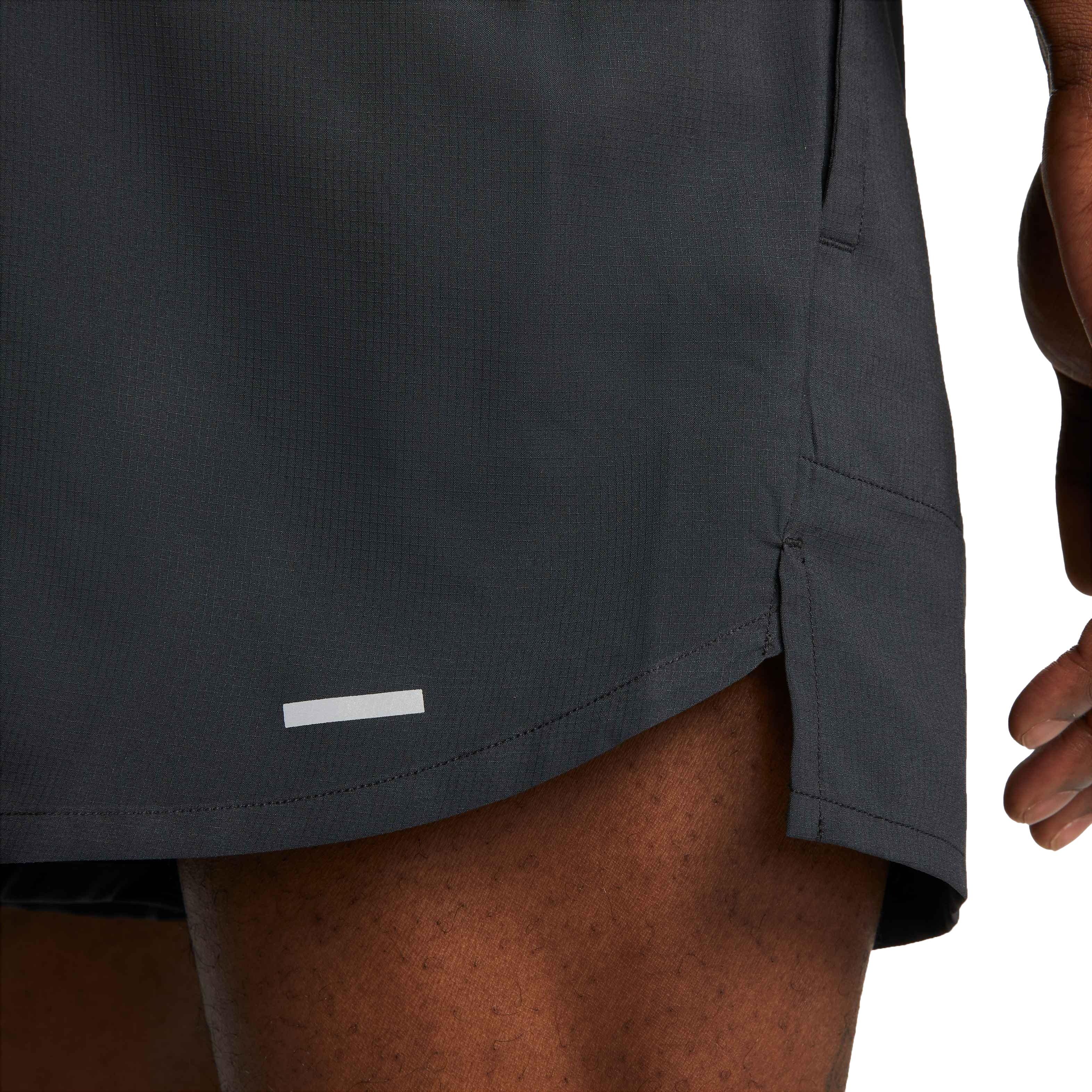 Nike Men's Dri-FIT Stride 5" Brief-Lined Running Shorts - BLACK Thumbnail View 6