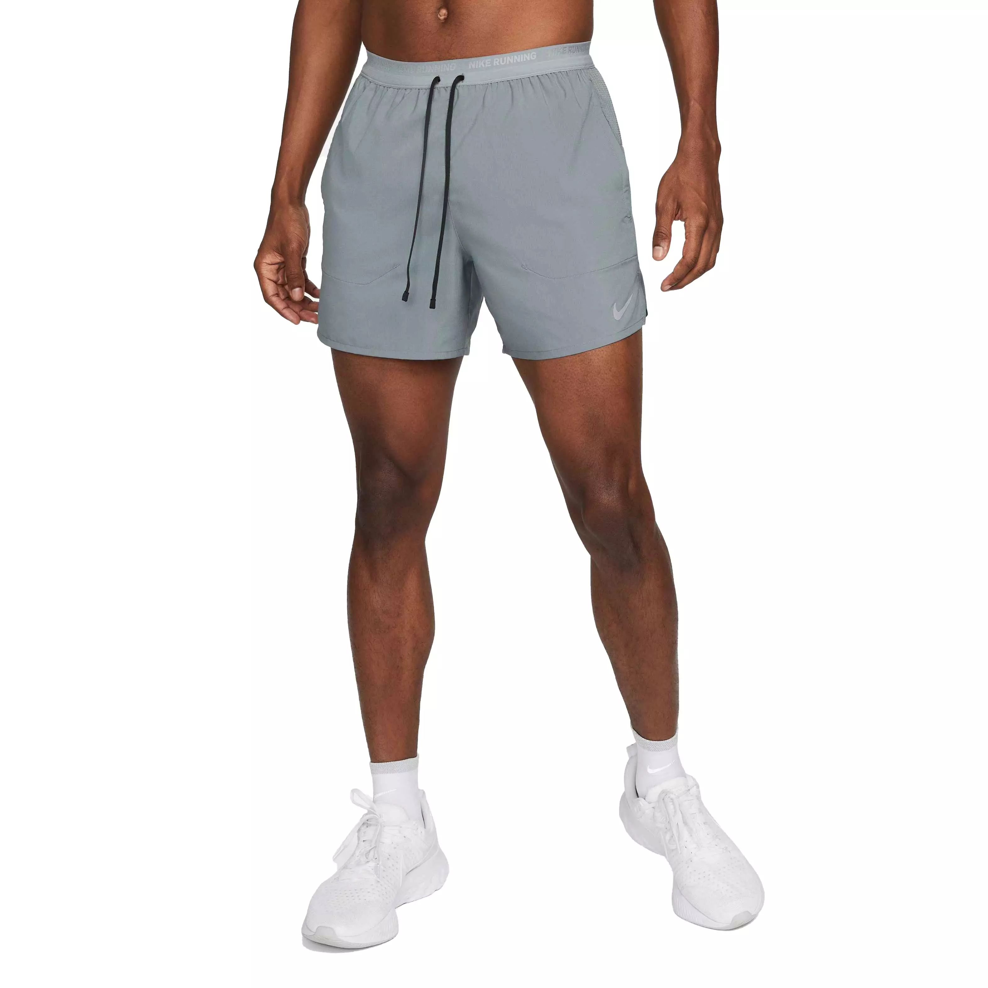 Nike Men's Dri-FIT Stride 5" Brief-Lined Running Shorts - GREY