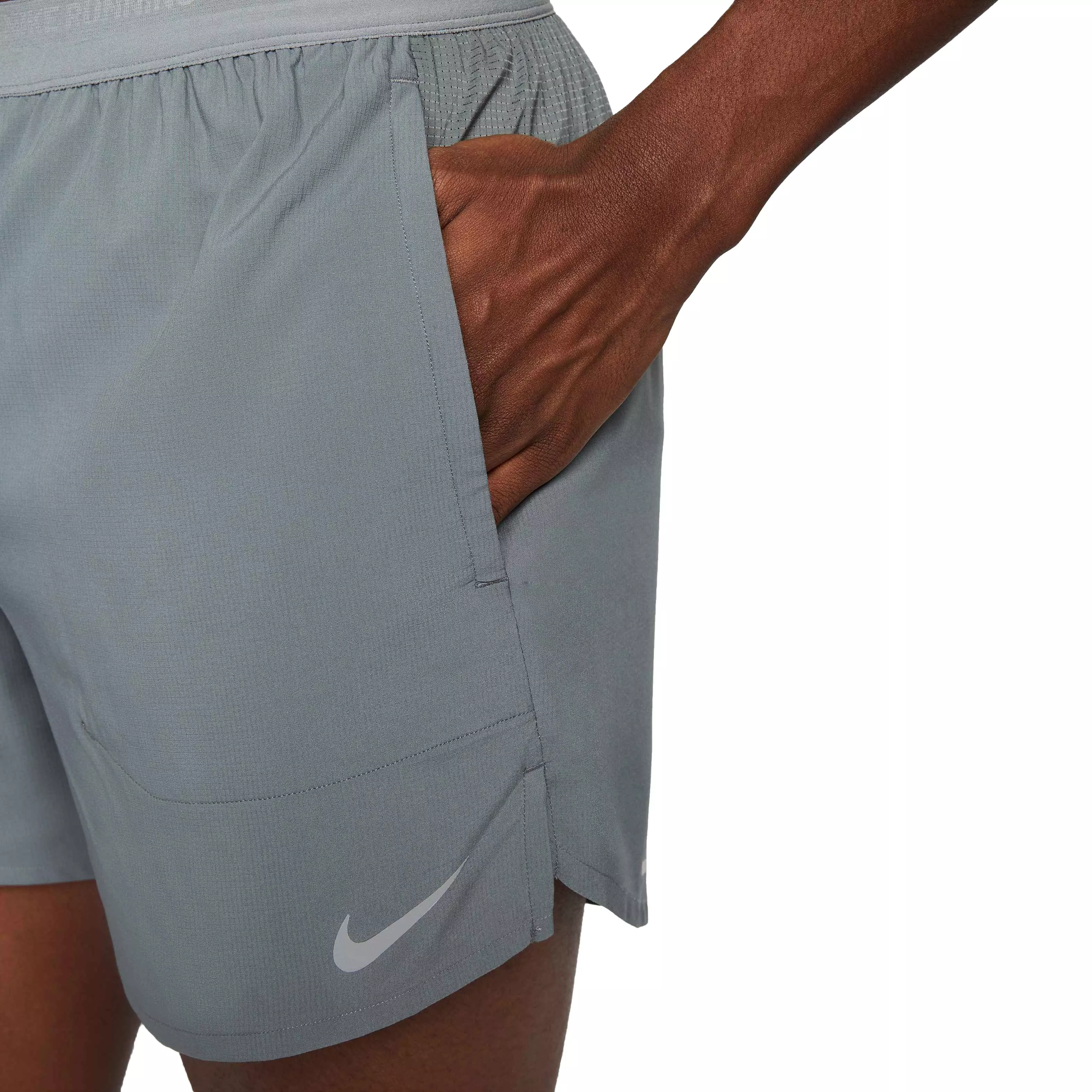 Nike Men's Dri-FIT Stride 5" Brief-Lined Running Shorts - GREY