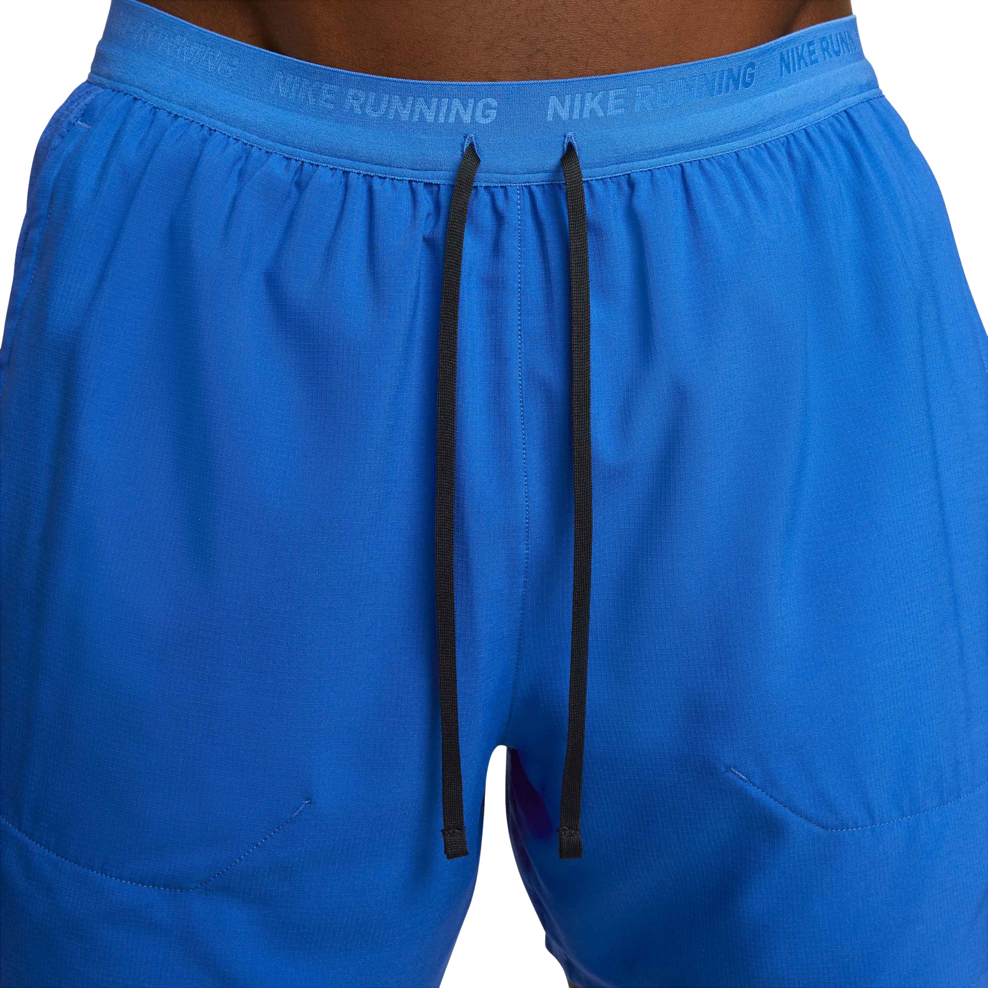 Nike Men's Dri-FIT Stride 5" Brief-Lined Running Shorts - BLUE Thumbnail View 4