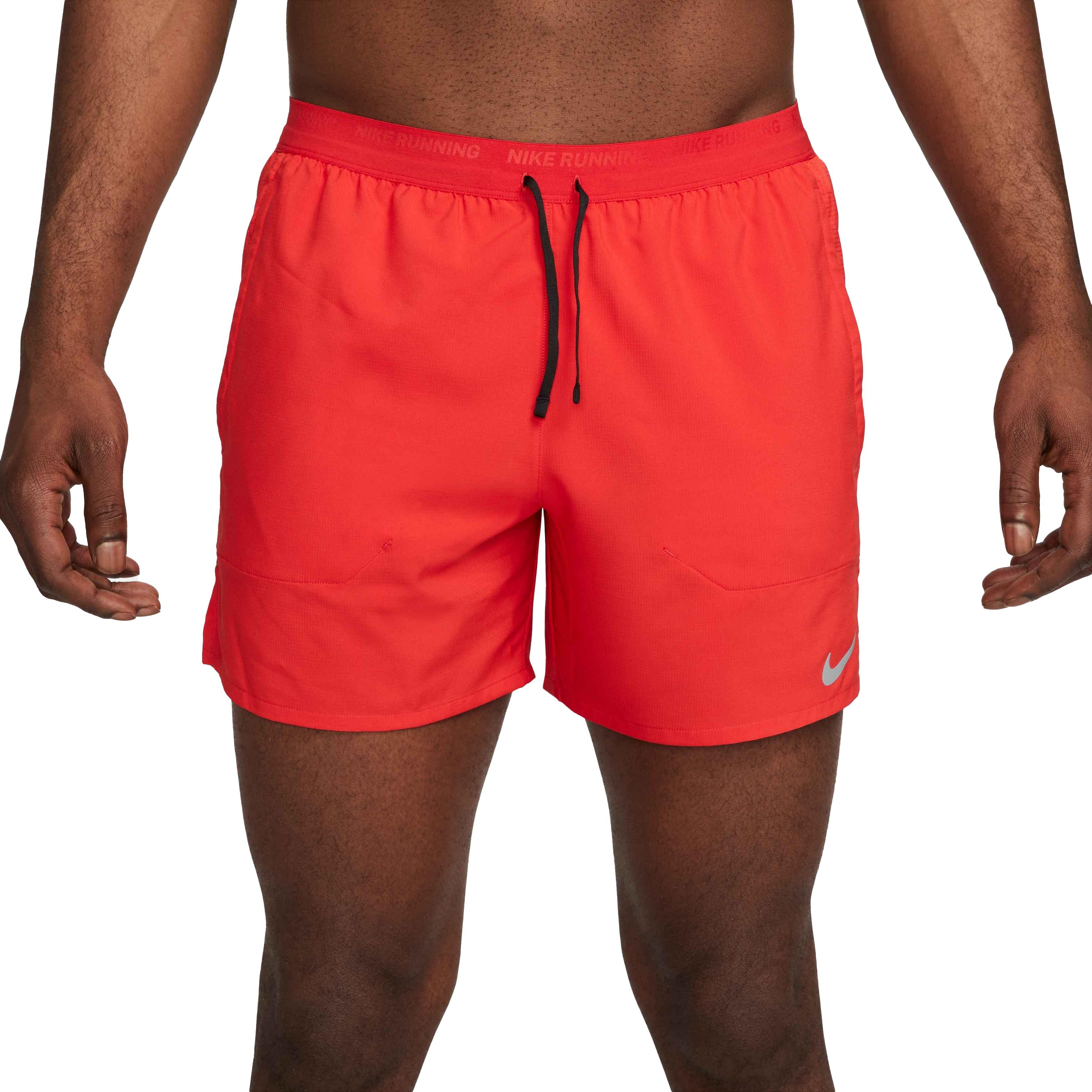 Nike Men's Dri-FIT Stride 5" Brief-Lined Running Shorts - RED Thumbnail View 1