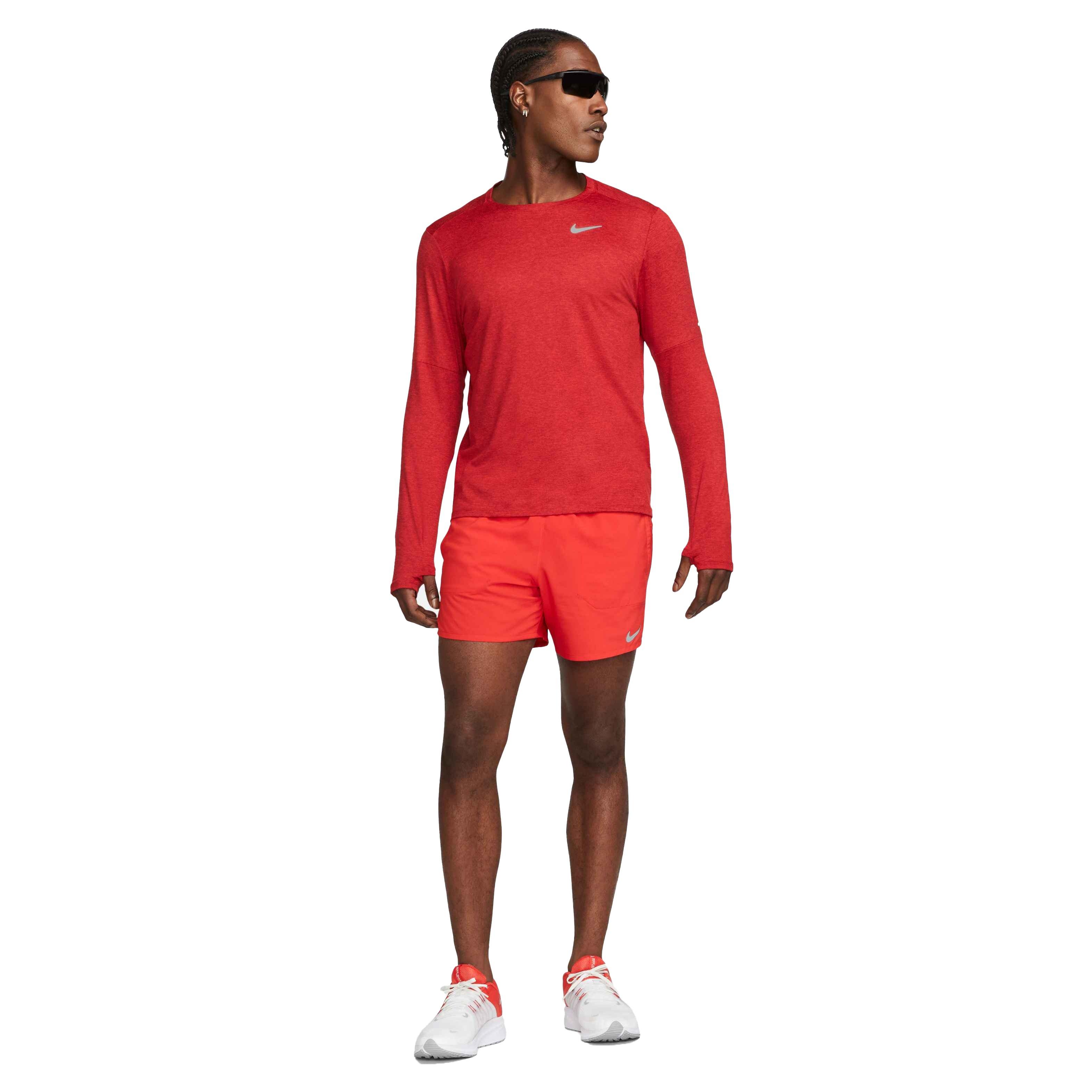 Nike Men's Dri-FIT Stride 5" Brief-Lined Running Shorts - RED Thumbnail View 6