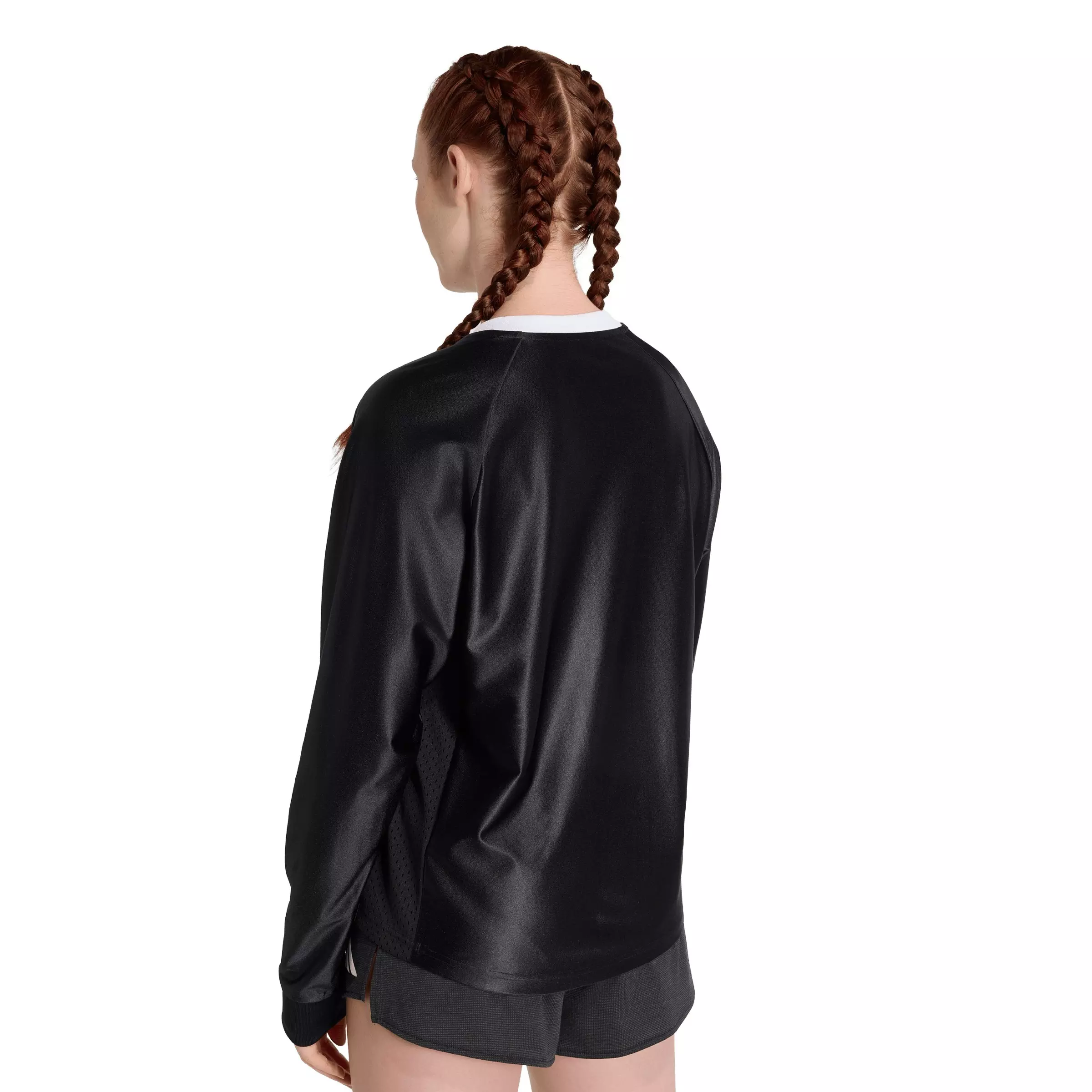 adidas Adult Running All Time Classics Long-Sleeve Tee -Black/White - BLACK/WHITE