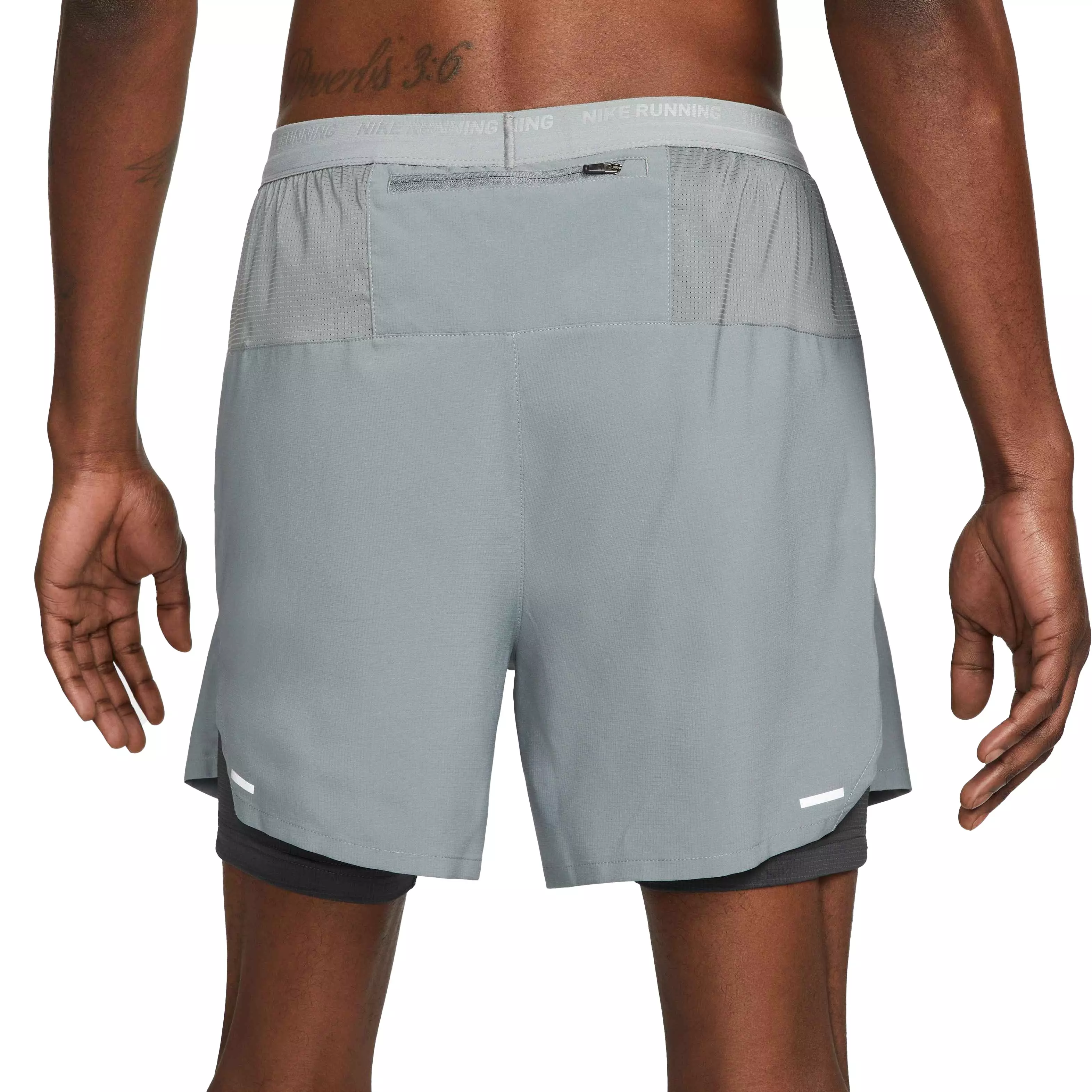 Nike Men's Dri-FIT Stride 5" 2-in-1 Running Shorts - GREY