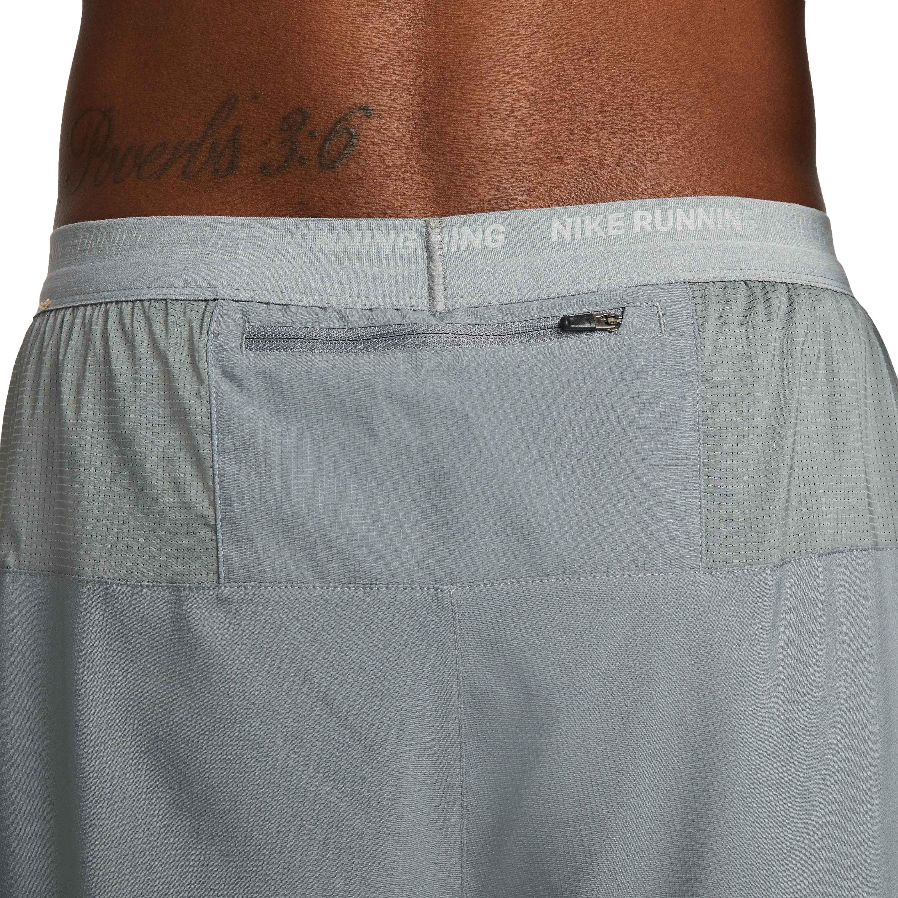 Nike Men's Dri-FIT Stride 5" 2-in-1 Running Shorts - GREY Thumbnail View 7