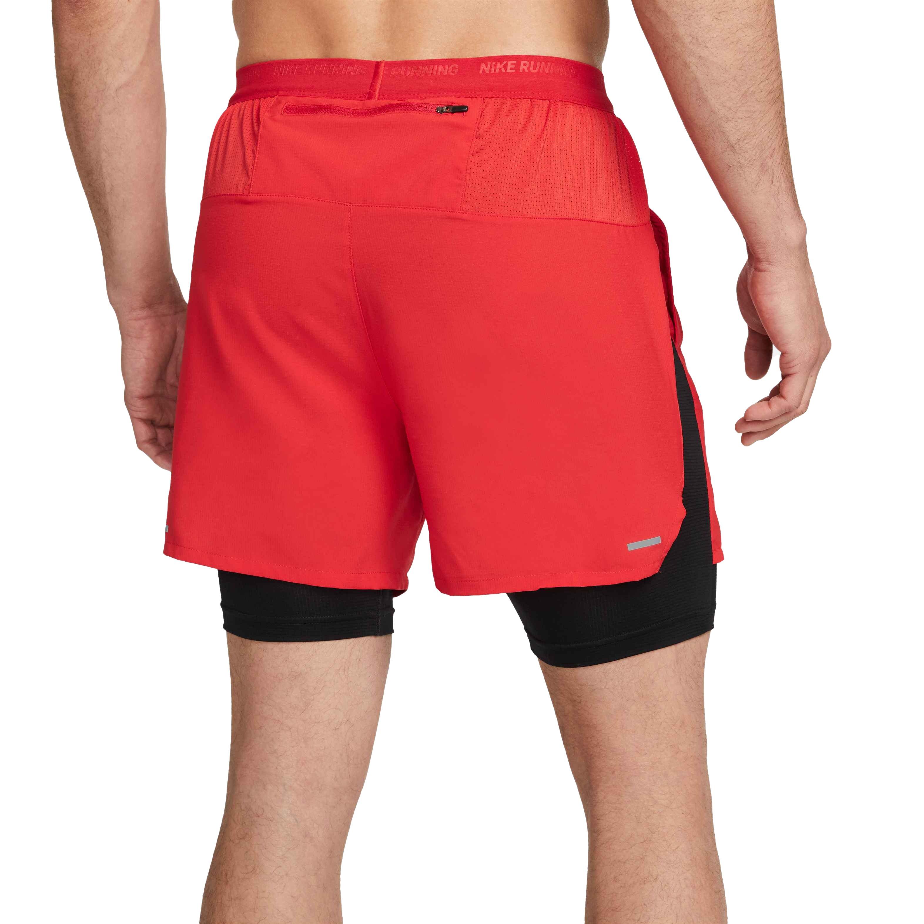 Nike Men's Dri-FIT Stride 5" 2-in-1 Running Shorts - RED Thumbnail View 2