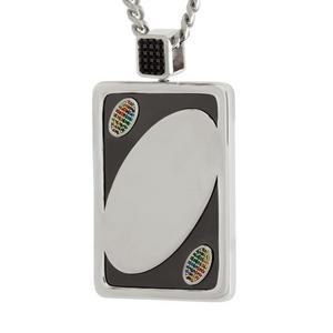King Ice X Uno - Make Your Own Rules Necklace - White Gold - WHITE GOLD