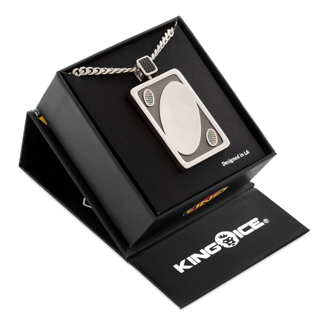 King Ice X Uno - Make Your Own Rules Necklace - White Gold - WHITE GOLD