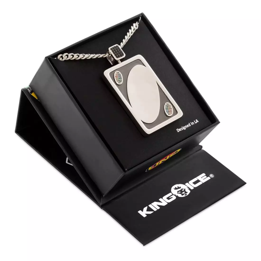 King Ice X Uno - Make Your Own Rules Necklace - White Gold - WHITE GOLD