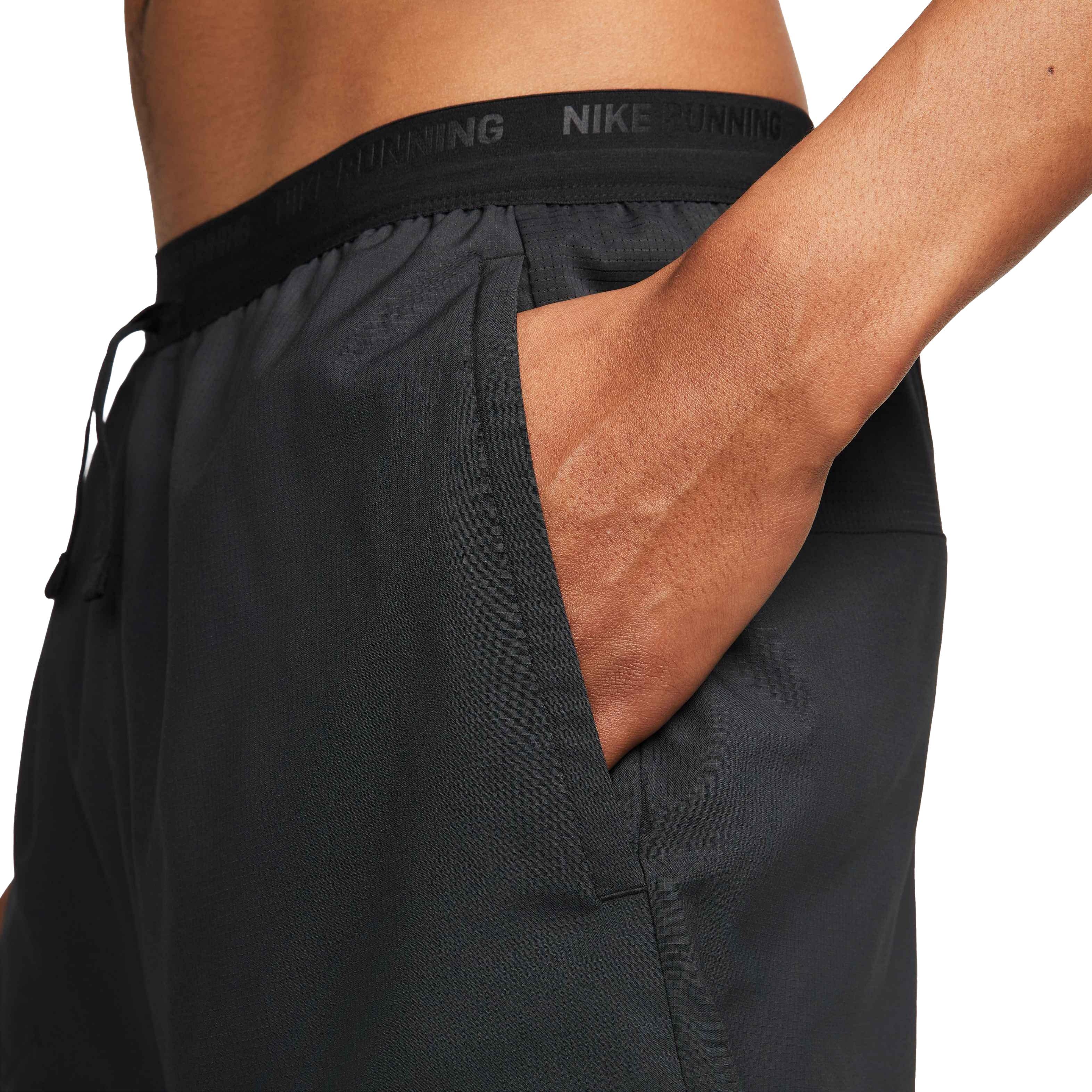 Nike Men's Dri-FIT Stride 7" 2-in-1 Running Shorts - BLACK Thumbnail View 4