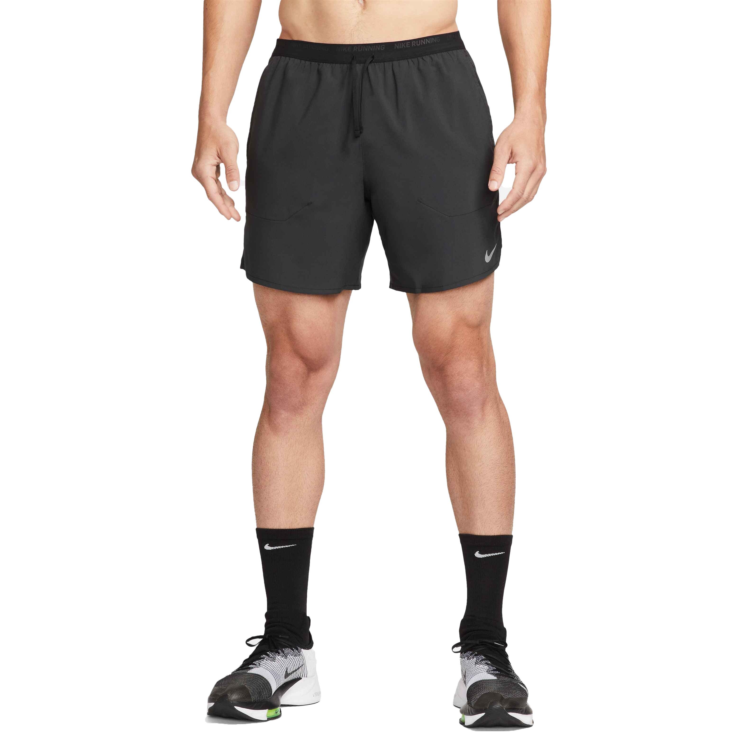 Nike Men's Dri-FIT Stride 7" Brief-Lined Running Shorts - BLACK Thumbnail View 3