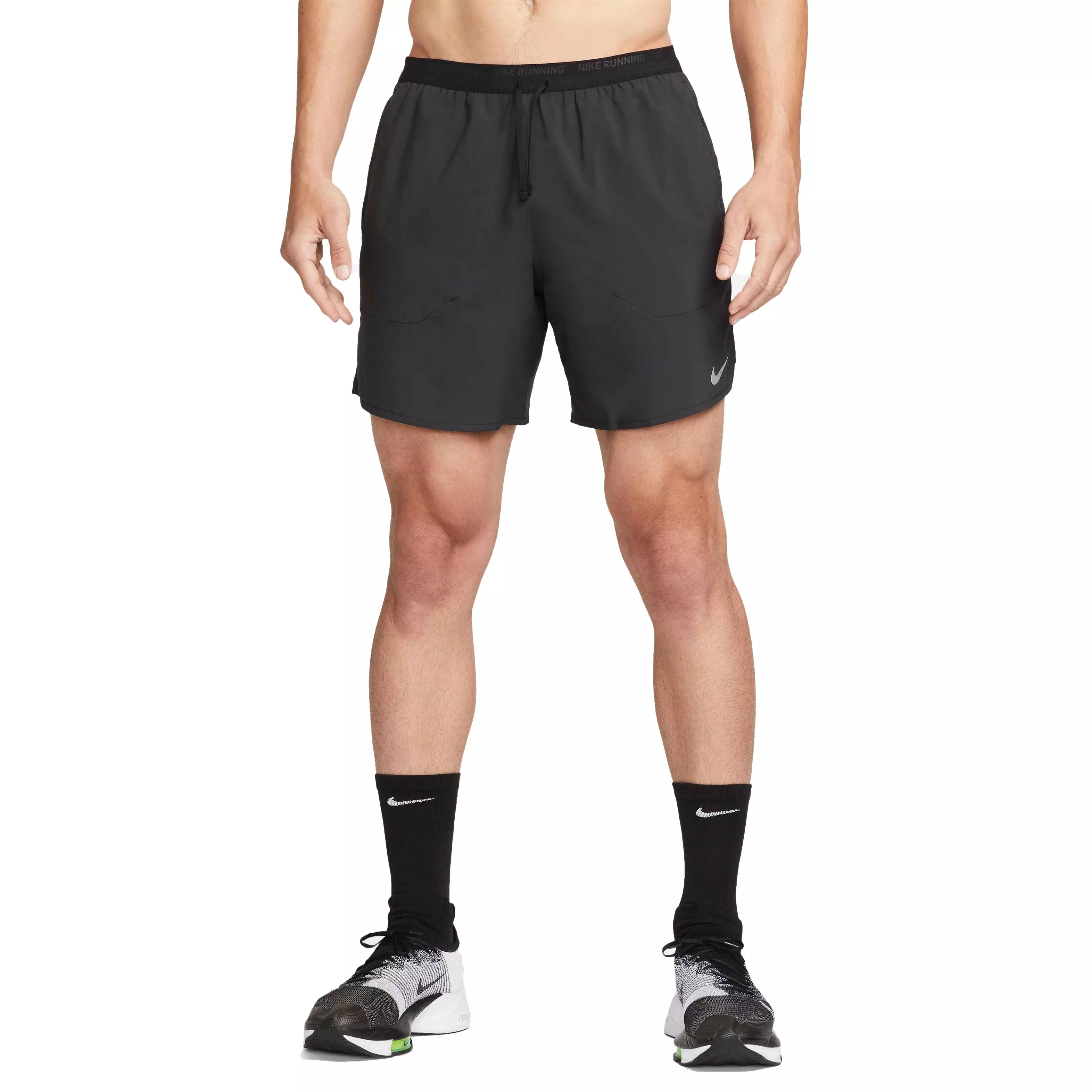 Nike Men's Dri-FIT Stride 7" Brief-Lined Running Shorts - BLACK