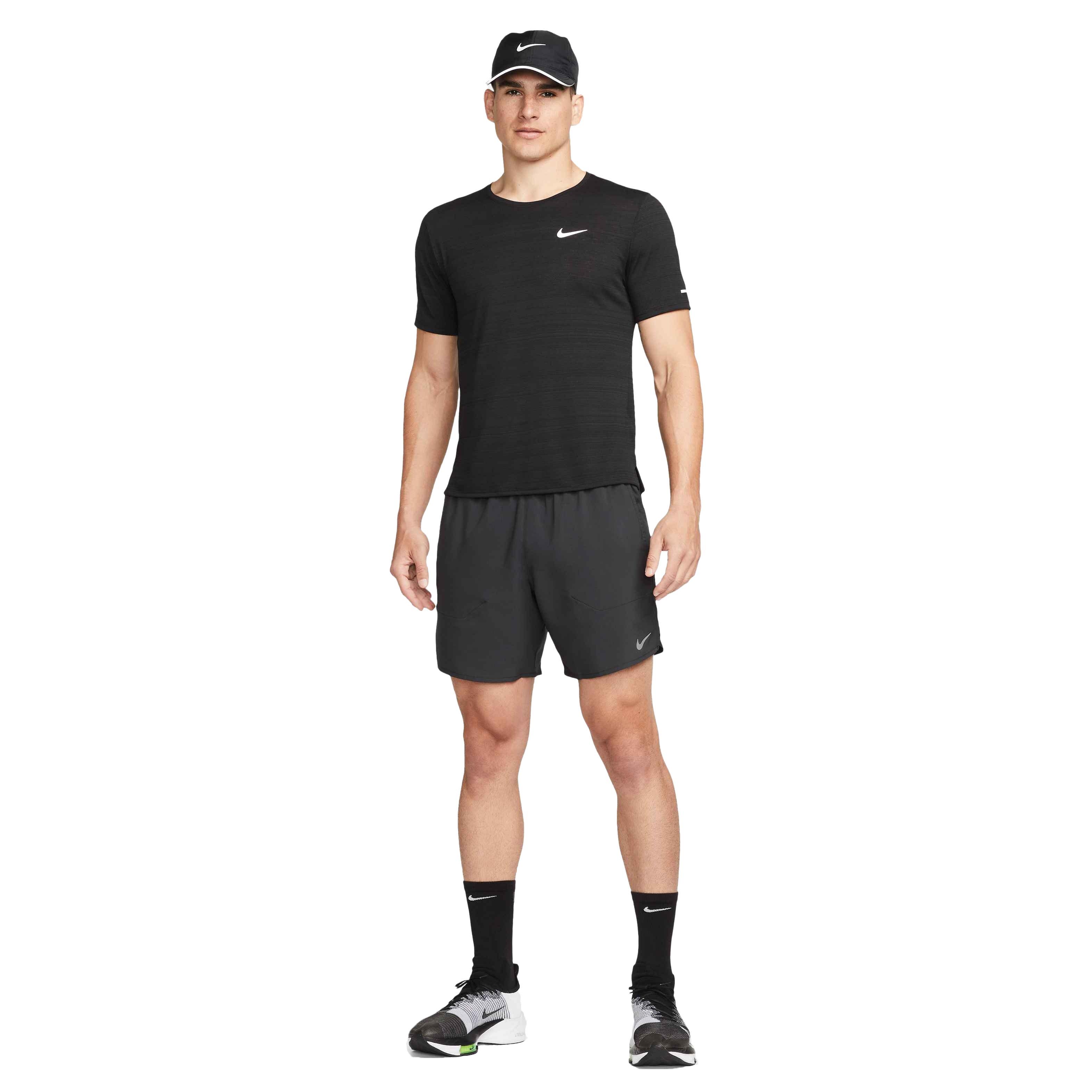 Nike Men's Dri-FIT Stride 7" Brief-Lined Running Shorts - BLACK Thumbnail View 8