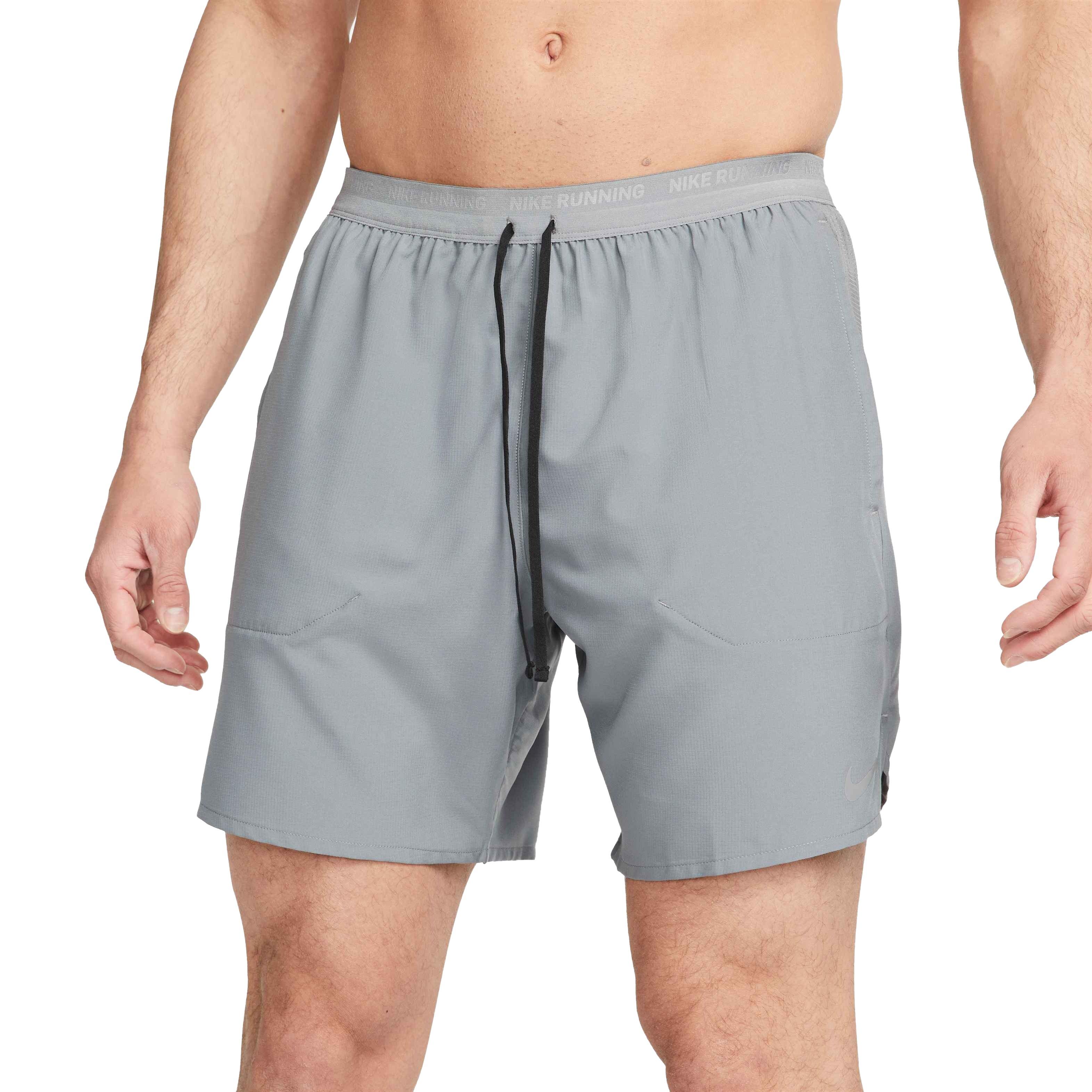 Nike Men's Dri-FIT Stride 7" Brief-Lined Running Shorts - GREY Thumbnail View 1