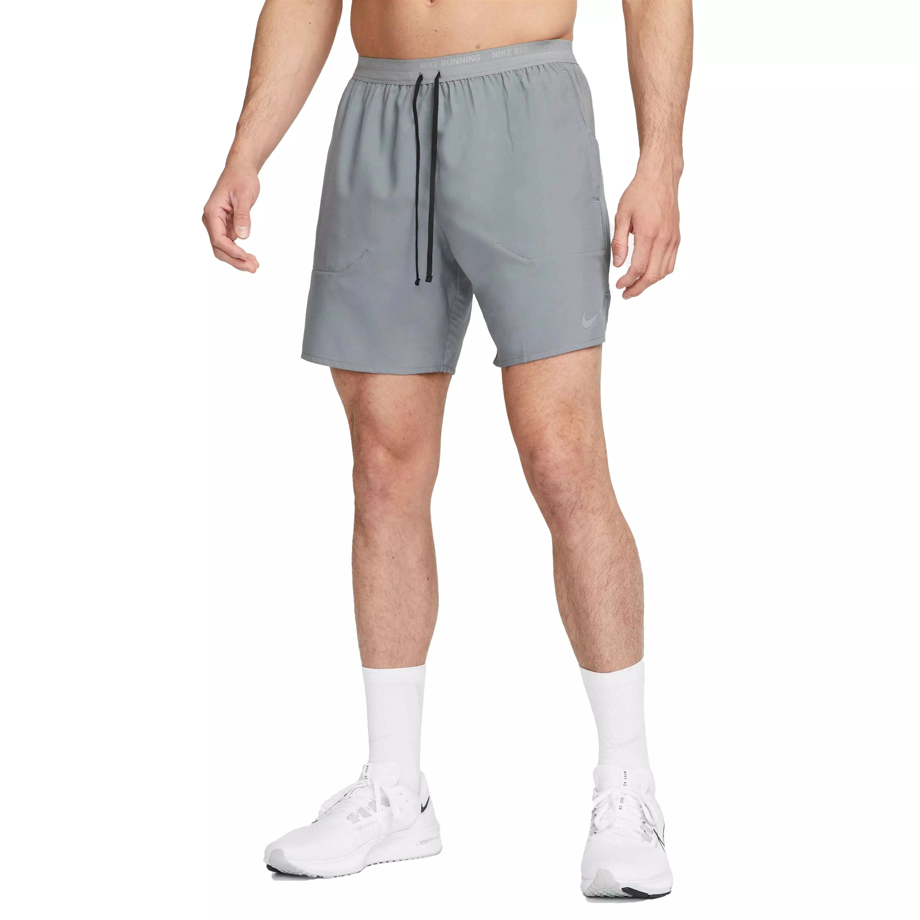 Nike Men's Dri-FIT Stride 7" Brief-Lined Running Shorts - GREY