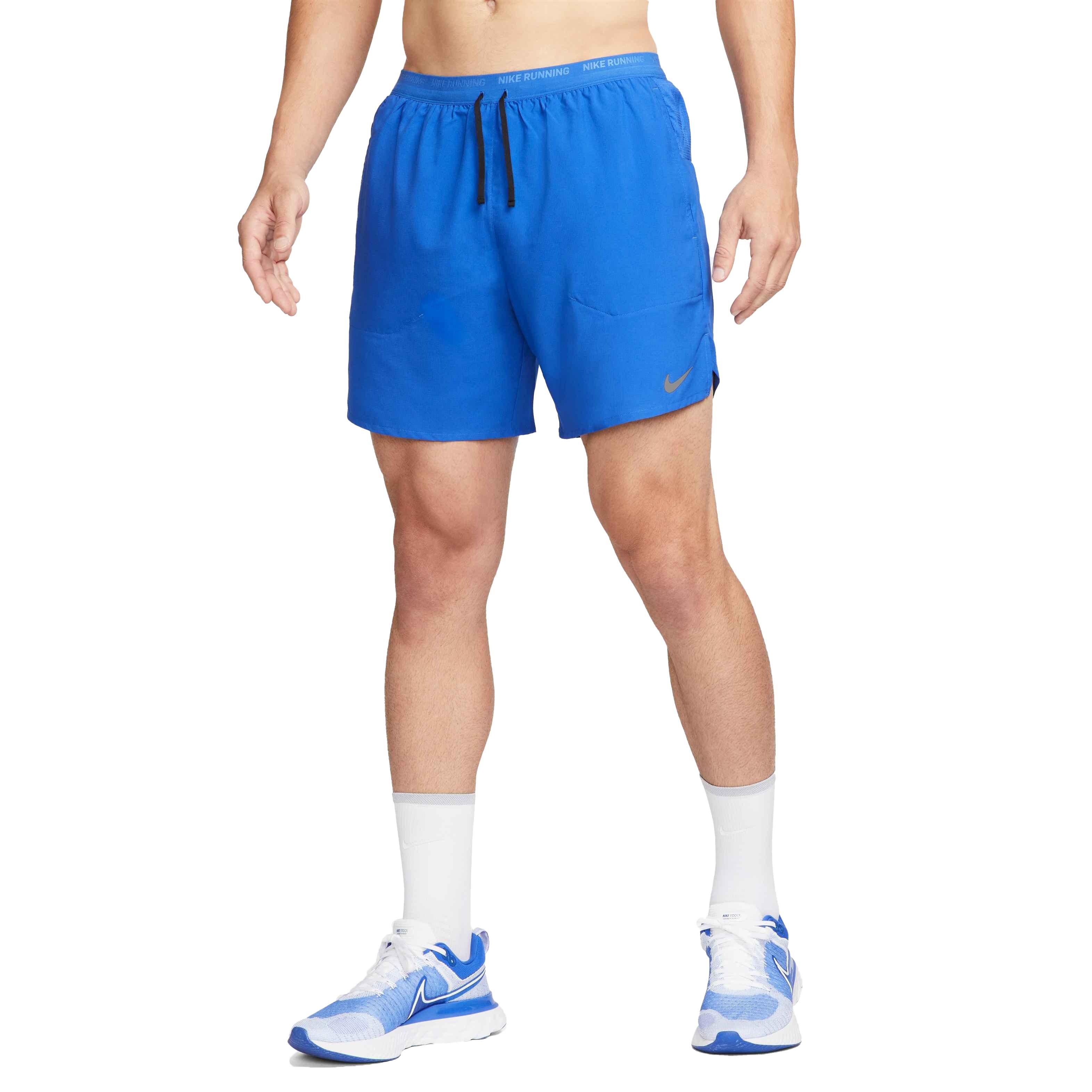 Nike Men's Dri-FIT Stride 7" Brief-Lined Running Shorts - BLUE Thumbnail View 3