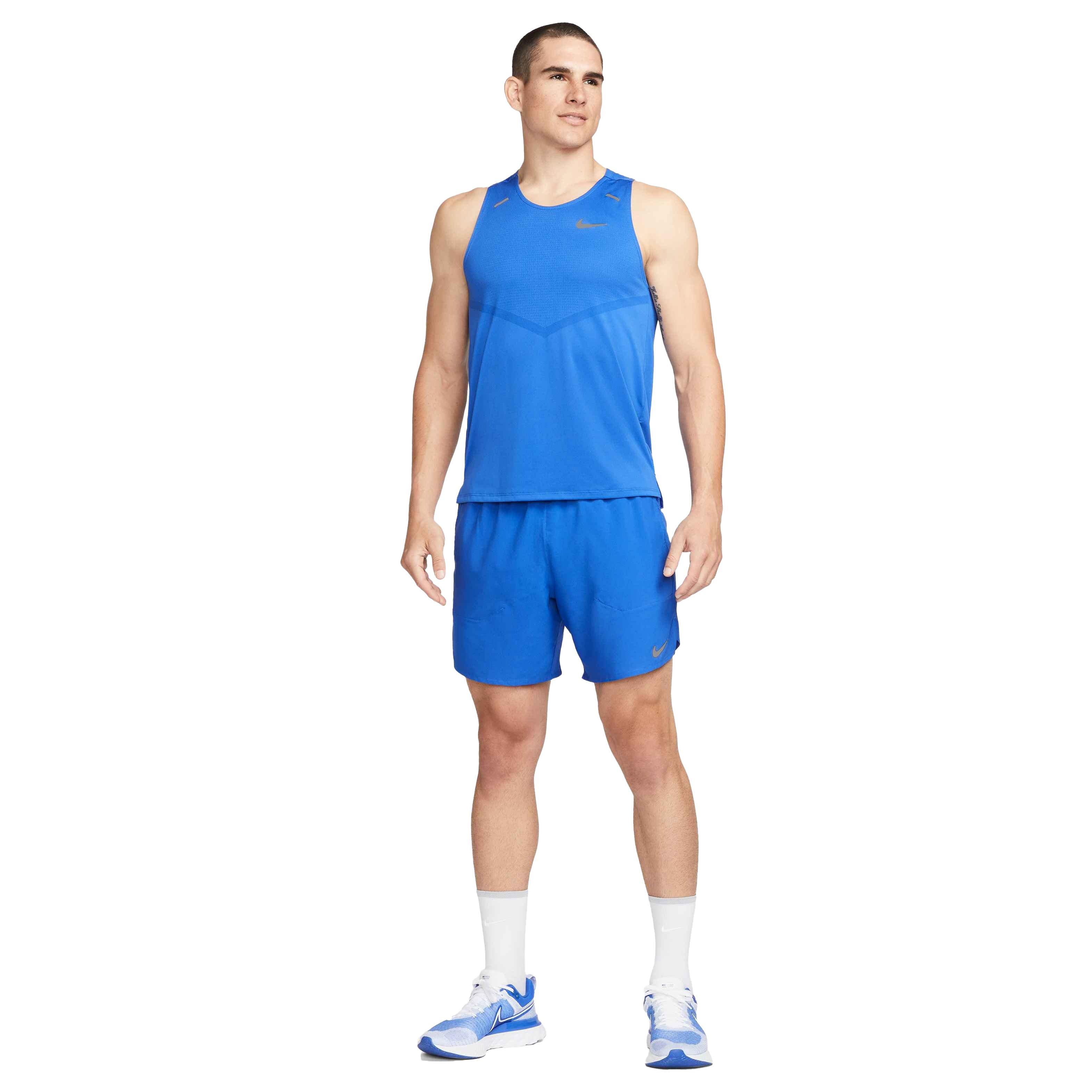 Nike Men's Dri-FIT Stride 7" Brief-Lined Running Shorts - BLUE Thumbnail View 8