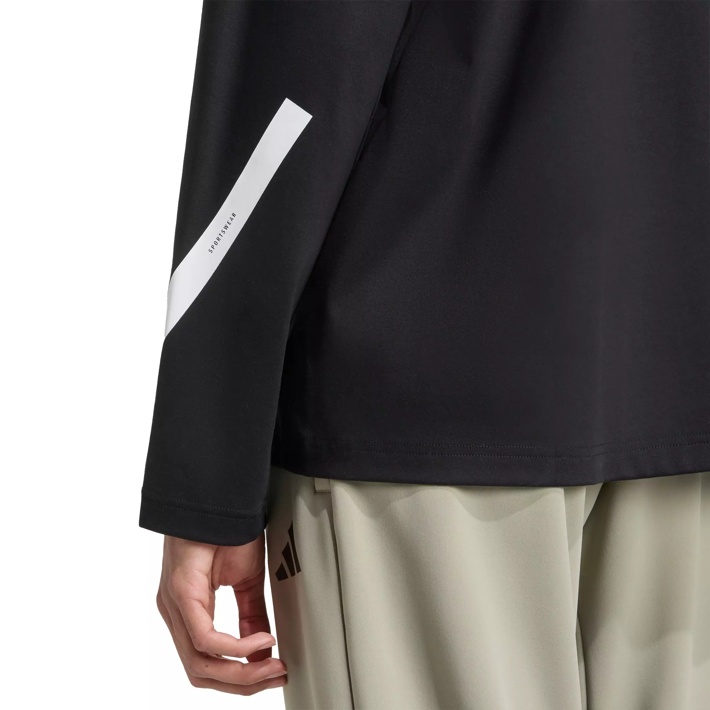 adidas Men's Z.N.E. Long Sleeve Tee - Black/White - BLACK/WHITE