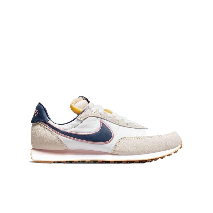 Nike Waffle Trainer 2 SE "White/Midnight Navy/Pink Glaze" Grade School Boys' Shoe - WHITE/NAVY Thumbnail View 1